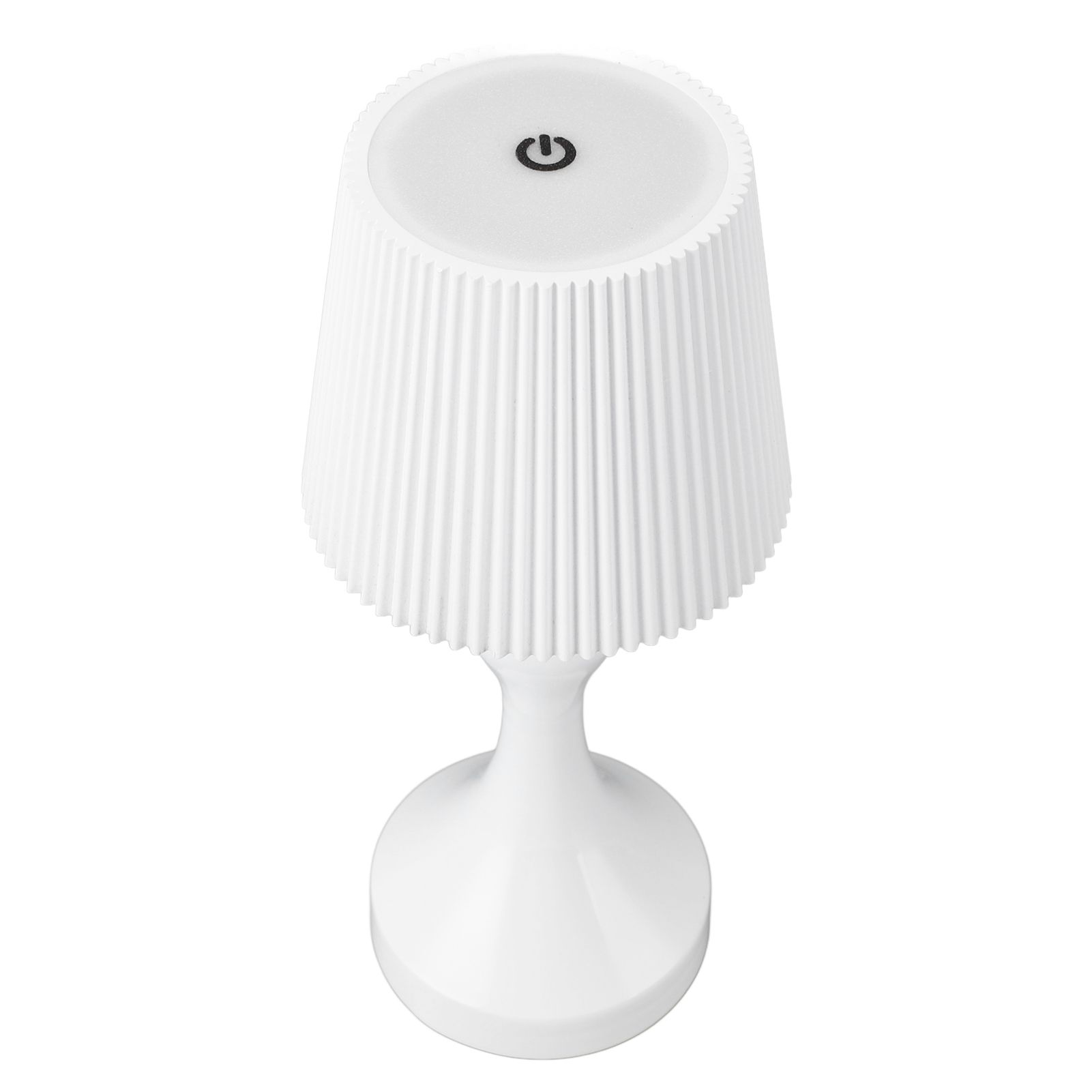LED Cordless Table Lamp Iron Plastic Pleated Touch Control Stepless Dimmable view 8