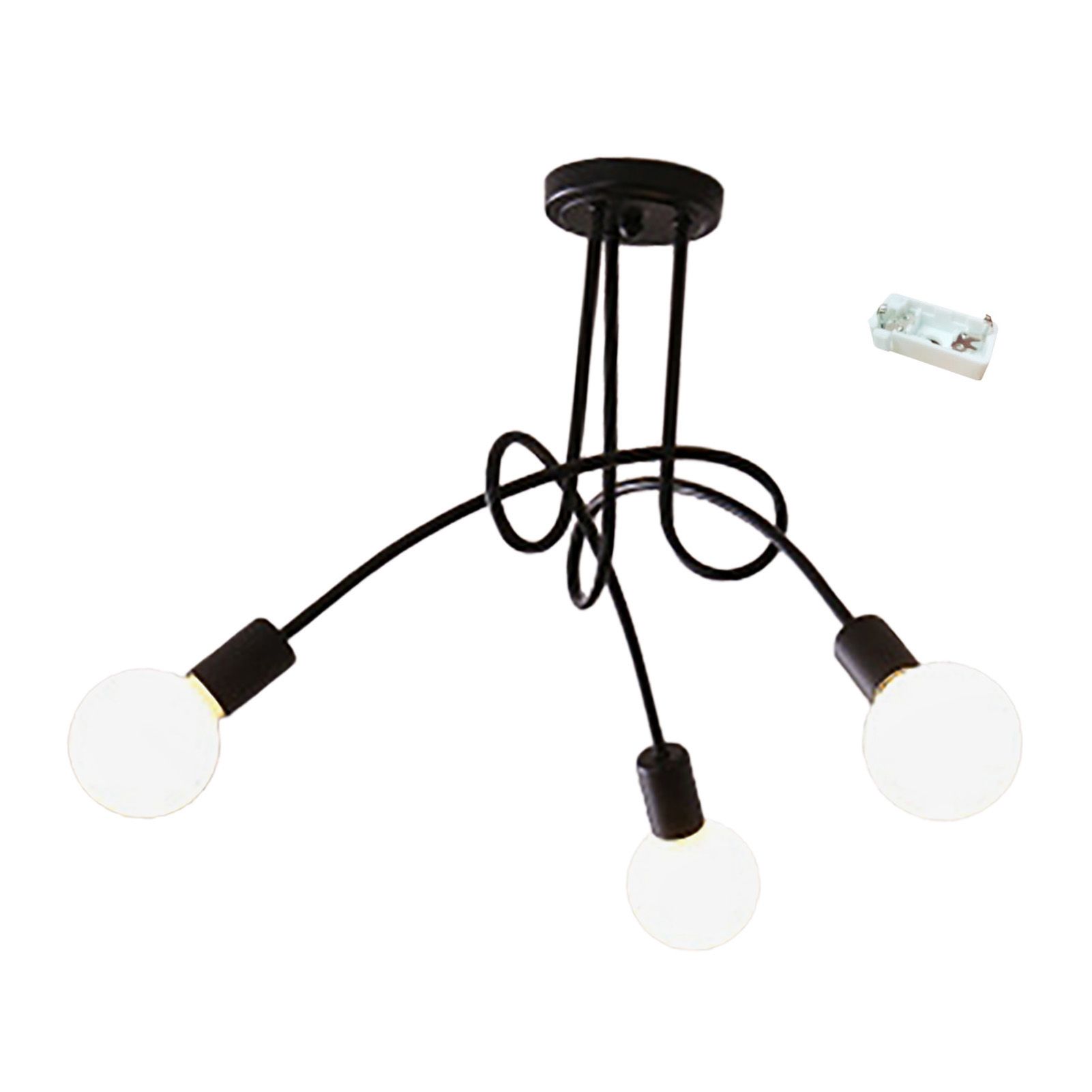 Modern Chandelier Ceiling Light Fixture Industrial Wrought Iron Study Bedroom view 3