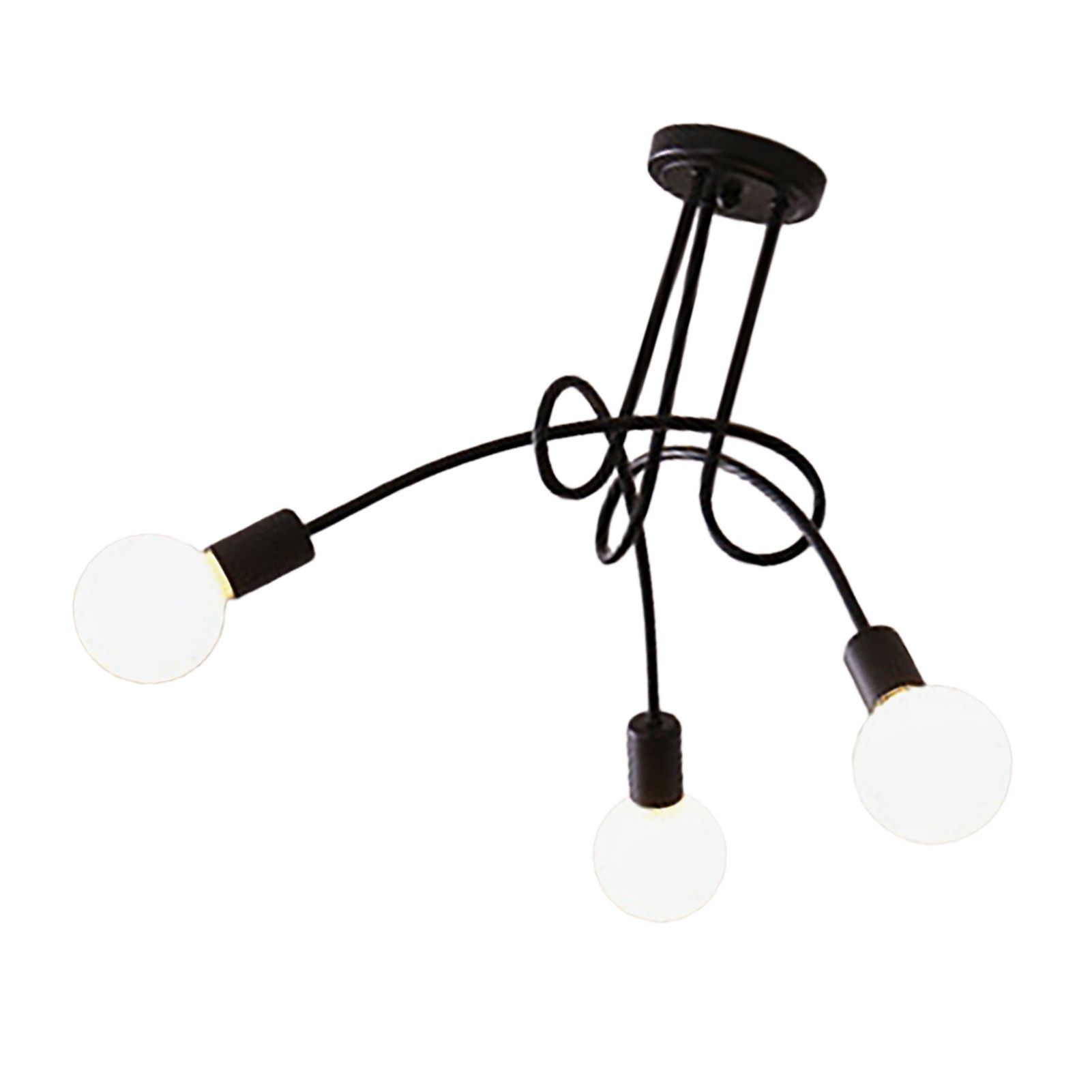 Modern Chandelier Ceiling Light Fixture Industrial Wrought Iron Study Bedroom view 4