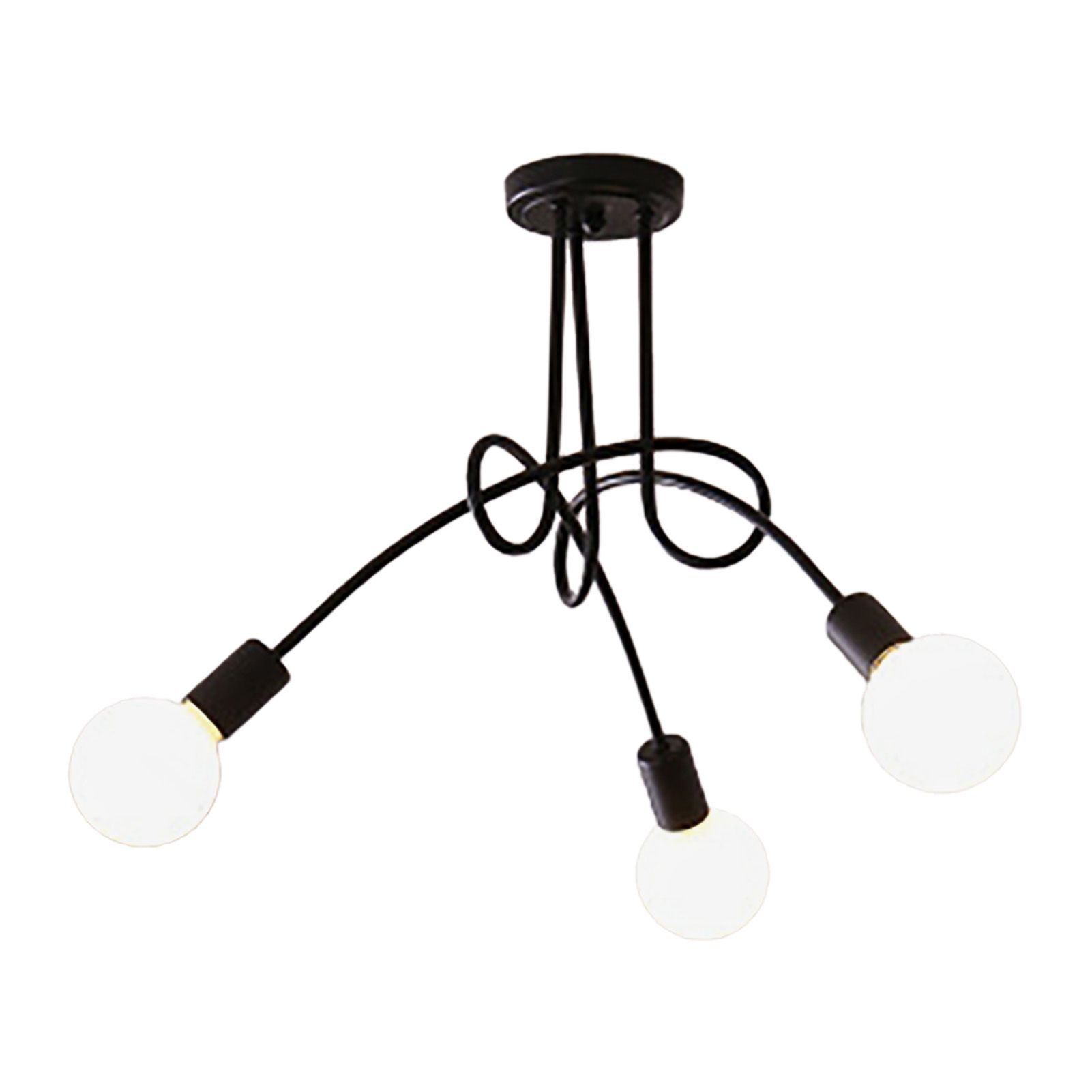 Modern Chandelier Ceiling Light Fixture Industrial Wrought Iron Study Bedroom view 6