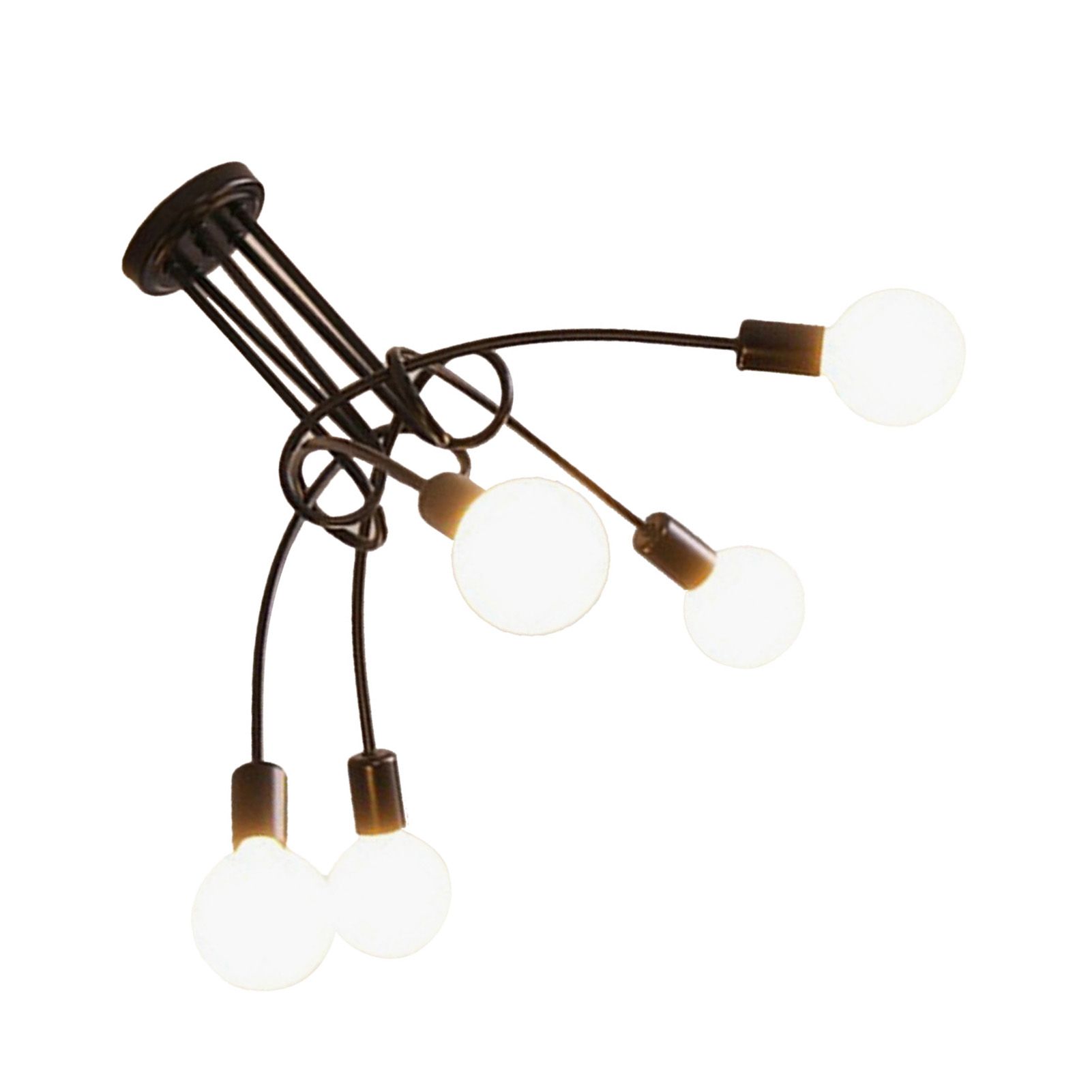 Modern Chandelier Ceiling Light Fixture Industrial Wrought Iron Study Bedroom