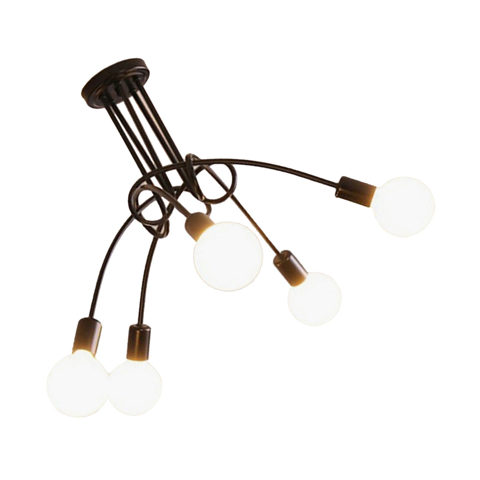 Modern Chandelier Ceiling Light Fixture Industrial Wrought Iron Study Bedroom view 4