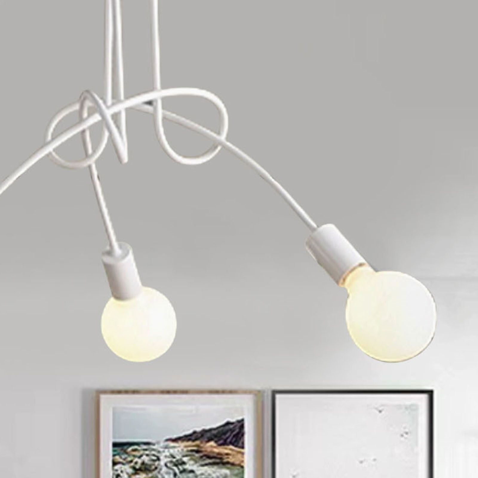 Decor Chandelier Iron Art Branch Multi Bulbs Ceiling Lamp Industrial Vintage view 5