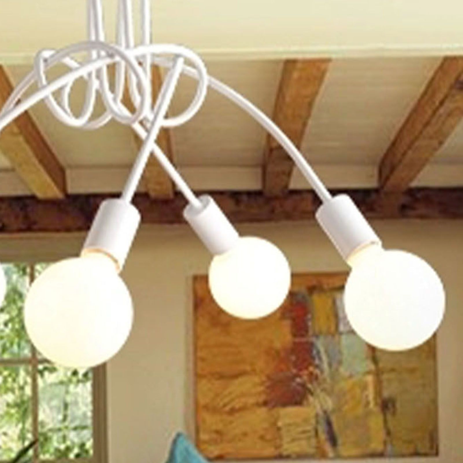Decor Chandelier Iron Art Branch Multi Bulbs Ceiling Lamp Industrial Vintage view 8
