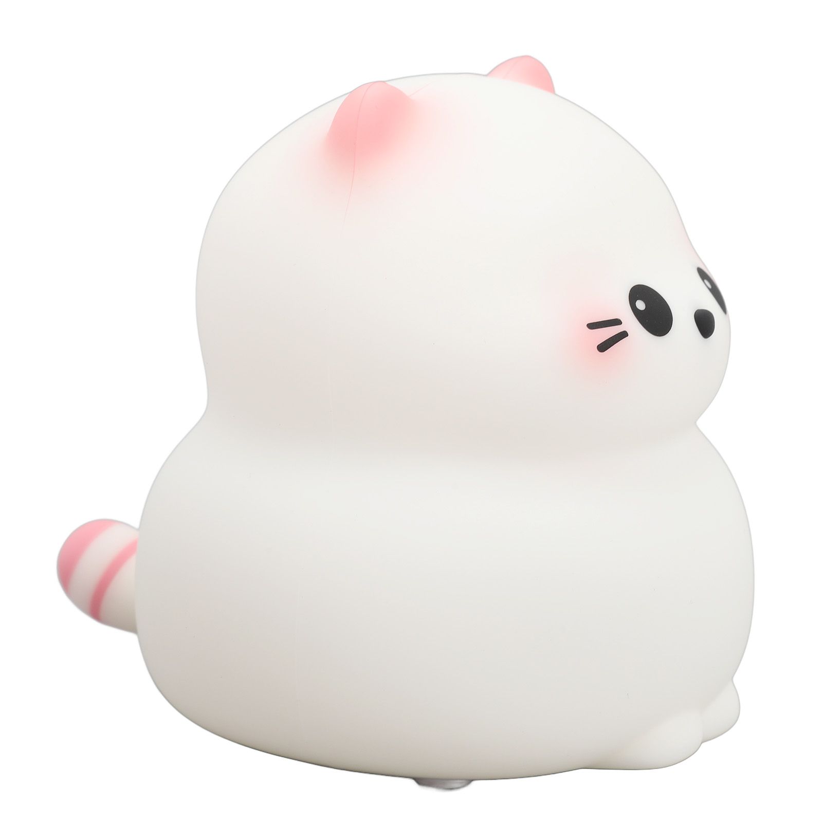 Cute Cat Night Light USB Rechargeable 3 Brightness Switch Tap Control Silicone