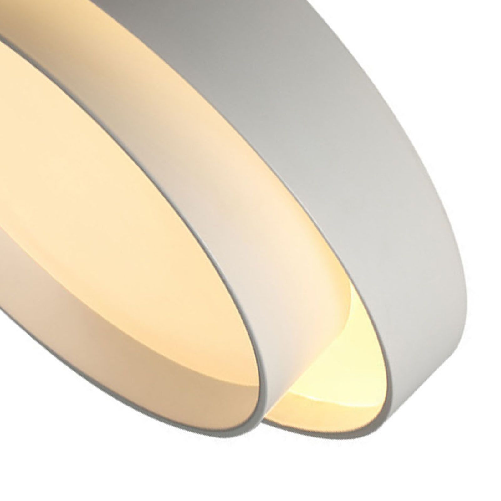 Round Flush Mount Light Doubel Ring Style Warm Lighting Ceiling Hallway view 2