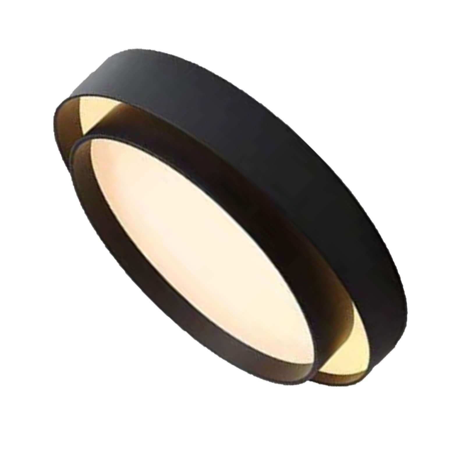 Round Flush Mount Light Doubel Ring Style Warm Lighting Ceiling Hallway view 6