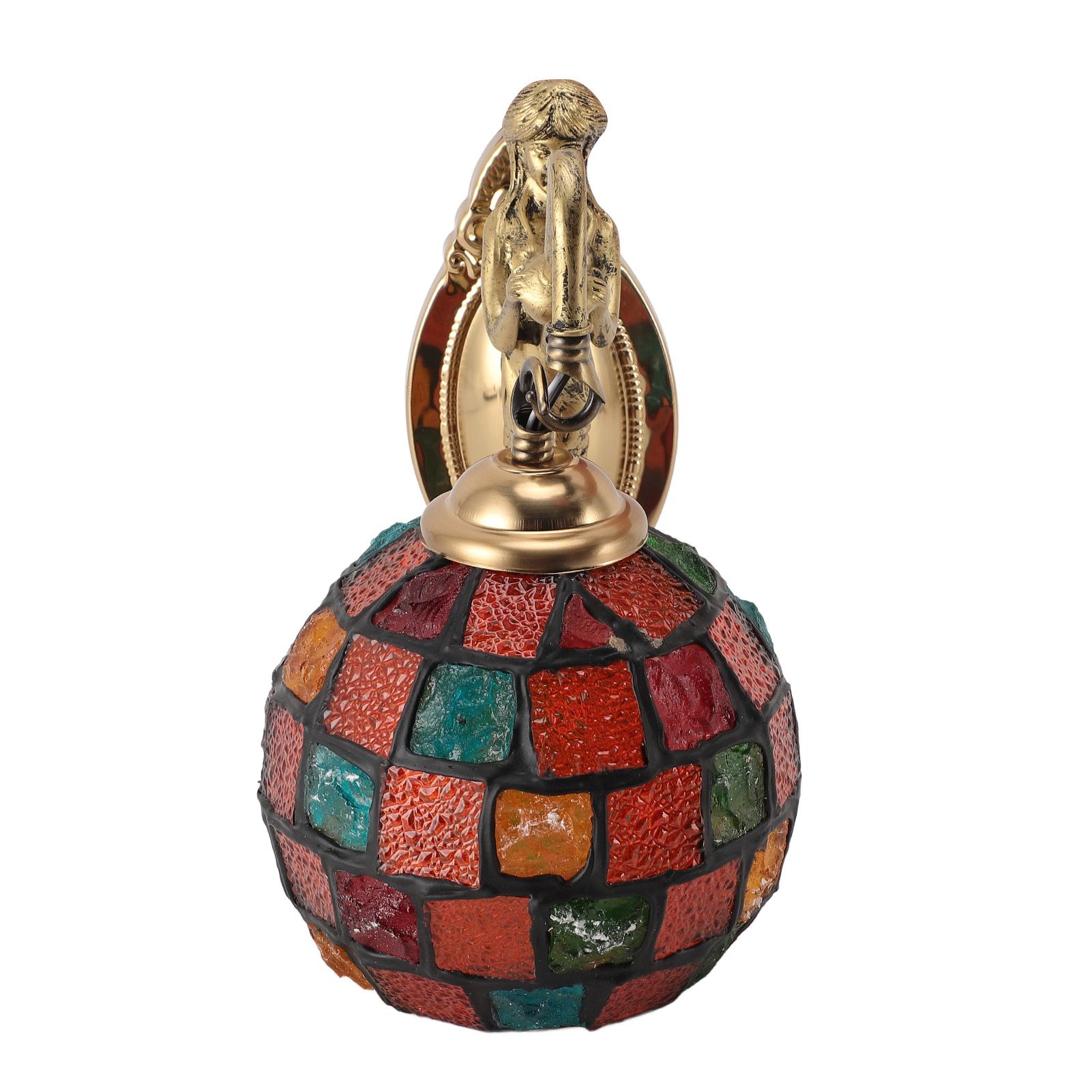 Turkish Wall Sconce Glass Iron 60W E27 E26 Hardwired Decorative Mosaic Wall view 8