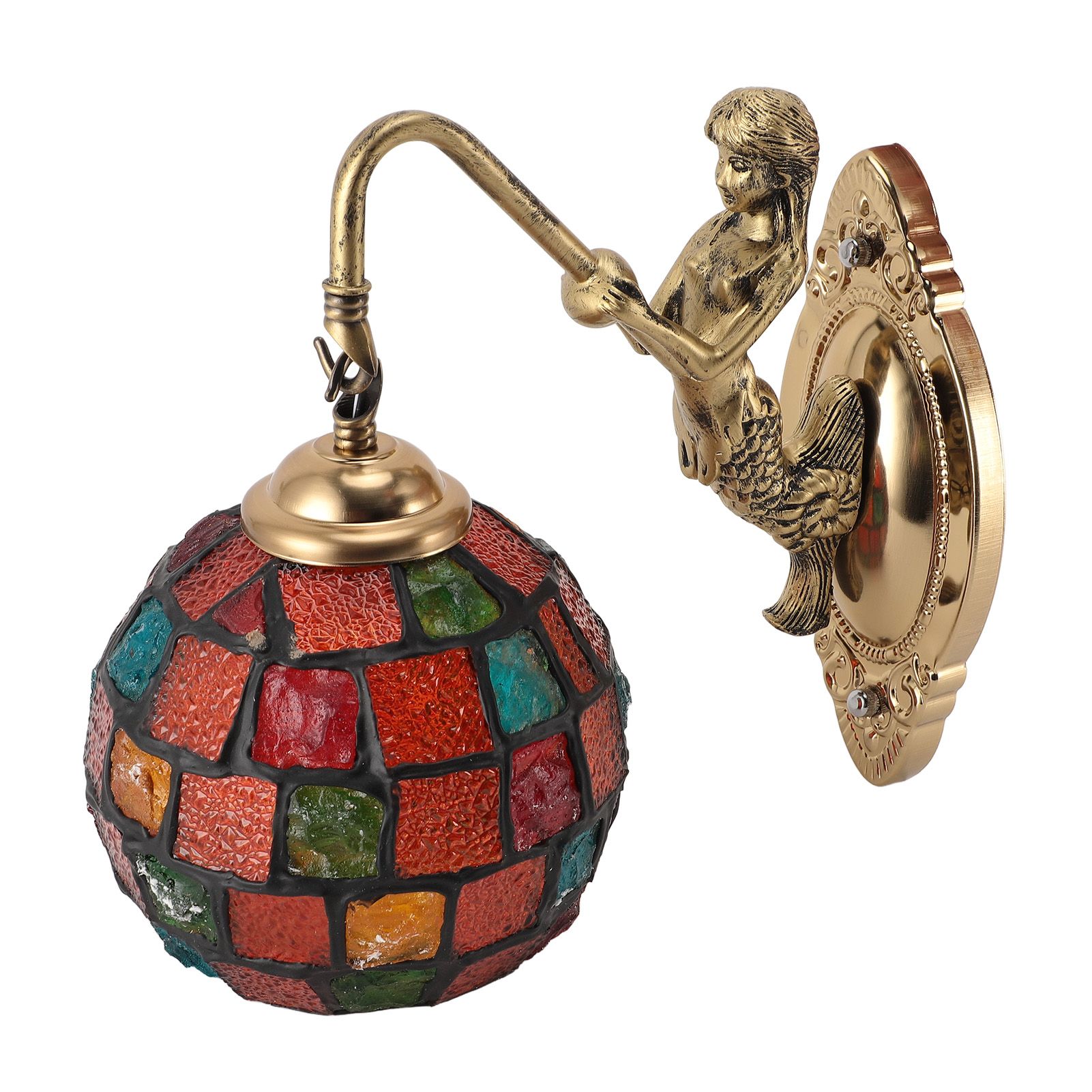 Turkish Wall Sconce Glass Iron 60W E27 E26 Hardwired Decorative Mosaic Wall view 9