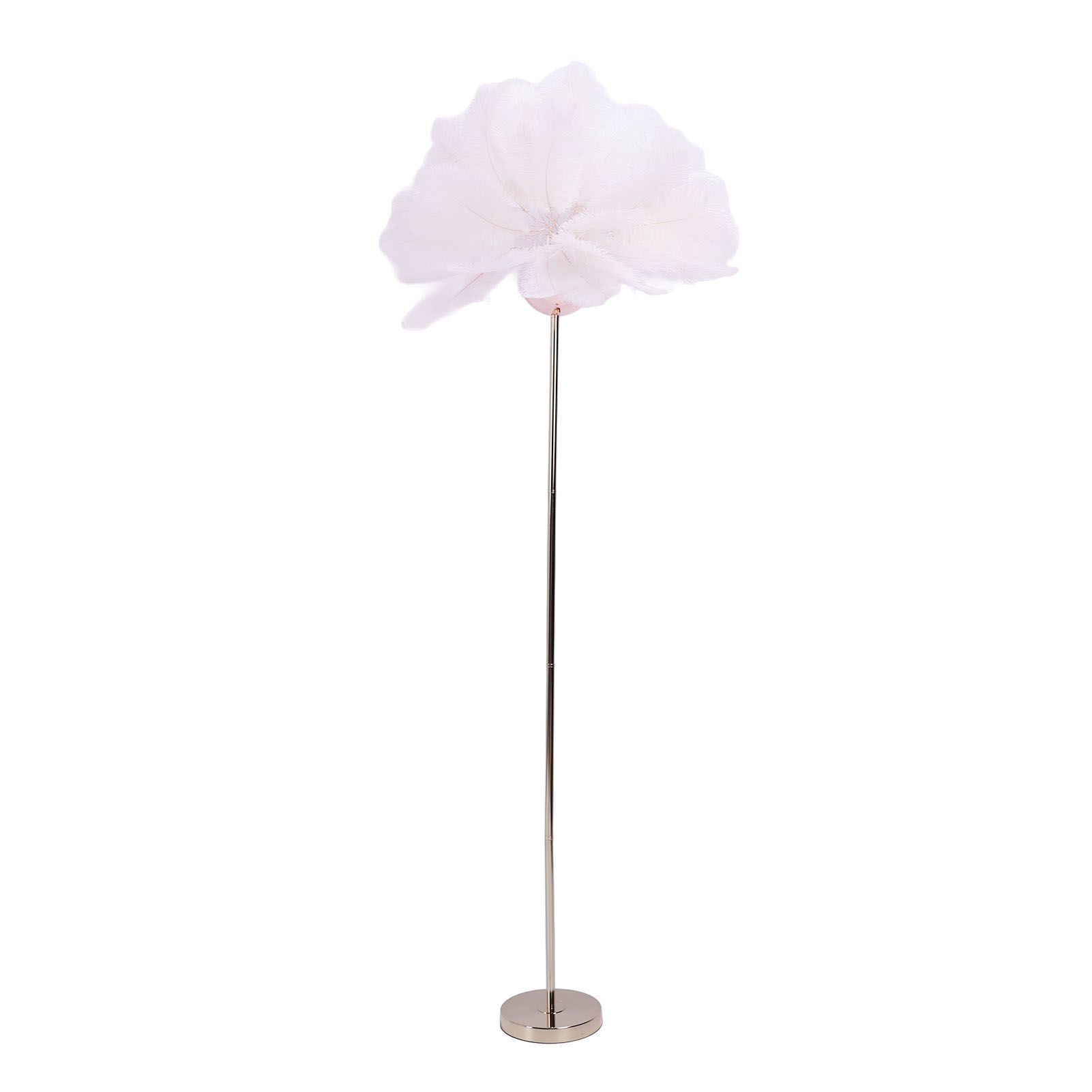 Ostrich Plume Floor Lamp Iron Art 61 Inch LED USB Stepless Dimmable Modern view 8