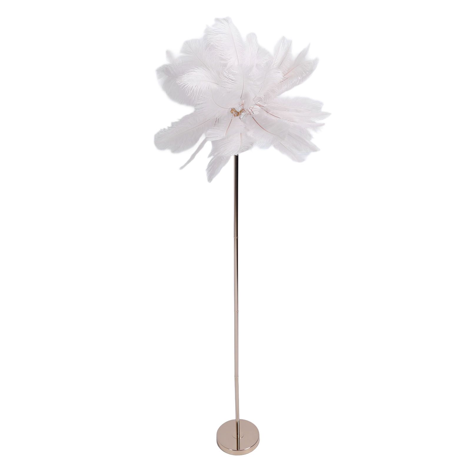 61in Decorative Feather LED Floor Lamp 3 Color Temperature Stepless Dimming
