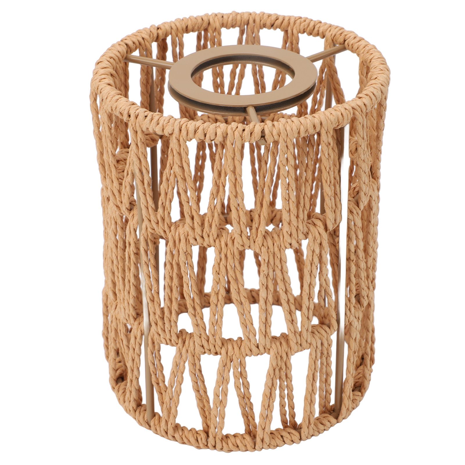 4pcs Lampshade Retro Imitation Rattan Bohemian Style Hand Woven Lamp Shade for