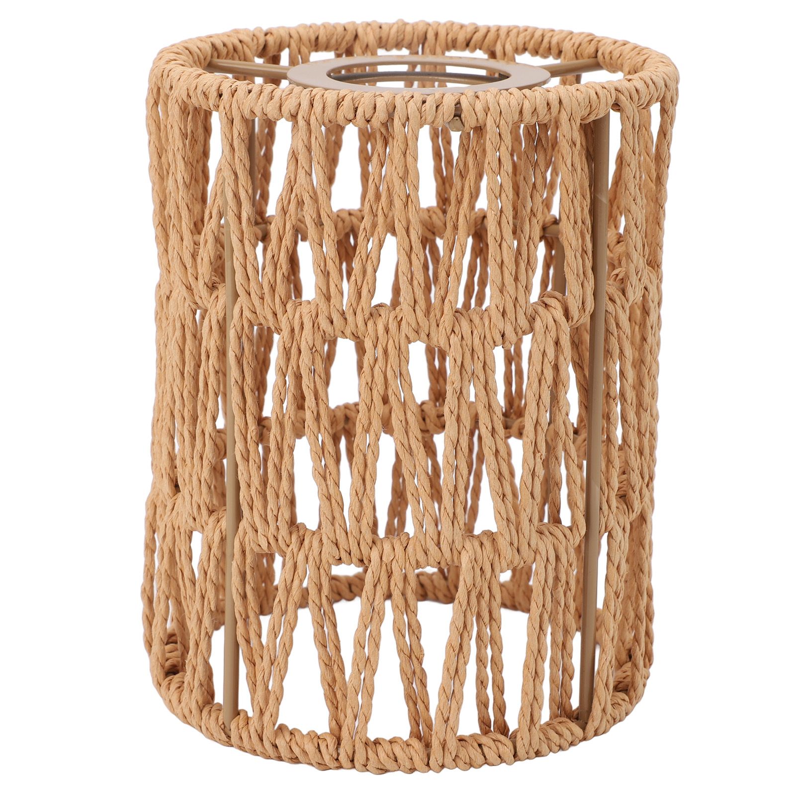 4pcs Lampshade Retro Imitation Rattan Bohemian Style Hand Woven Lamp Shade for view 4
