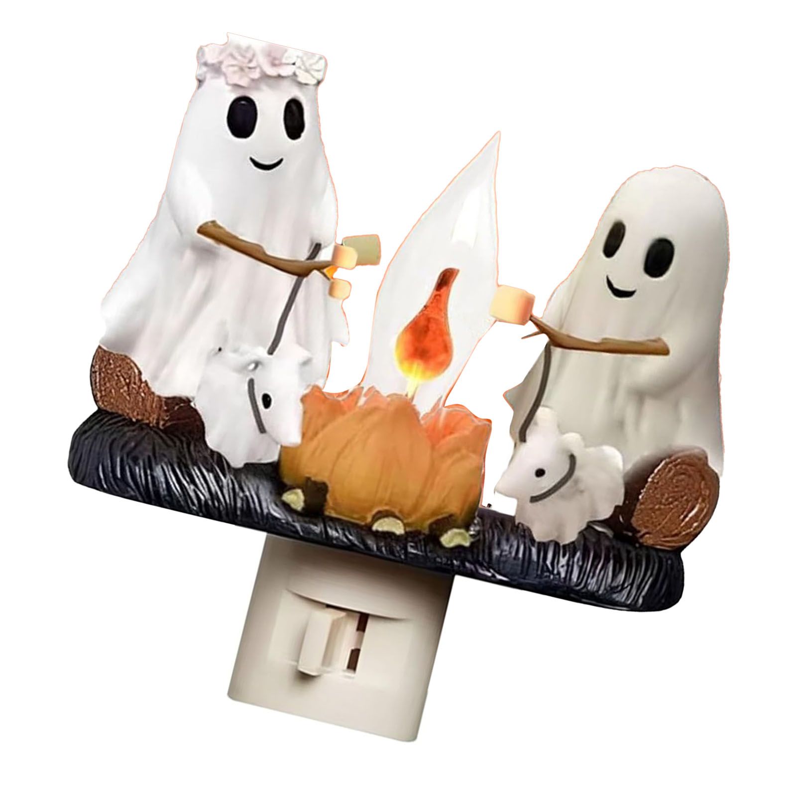 Ghost Campfire Night Light LED Small Cute 3D Spooky Flickering Fire Nightlight