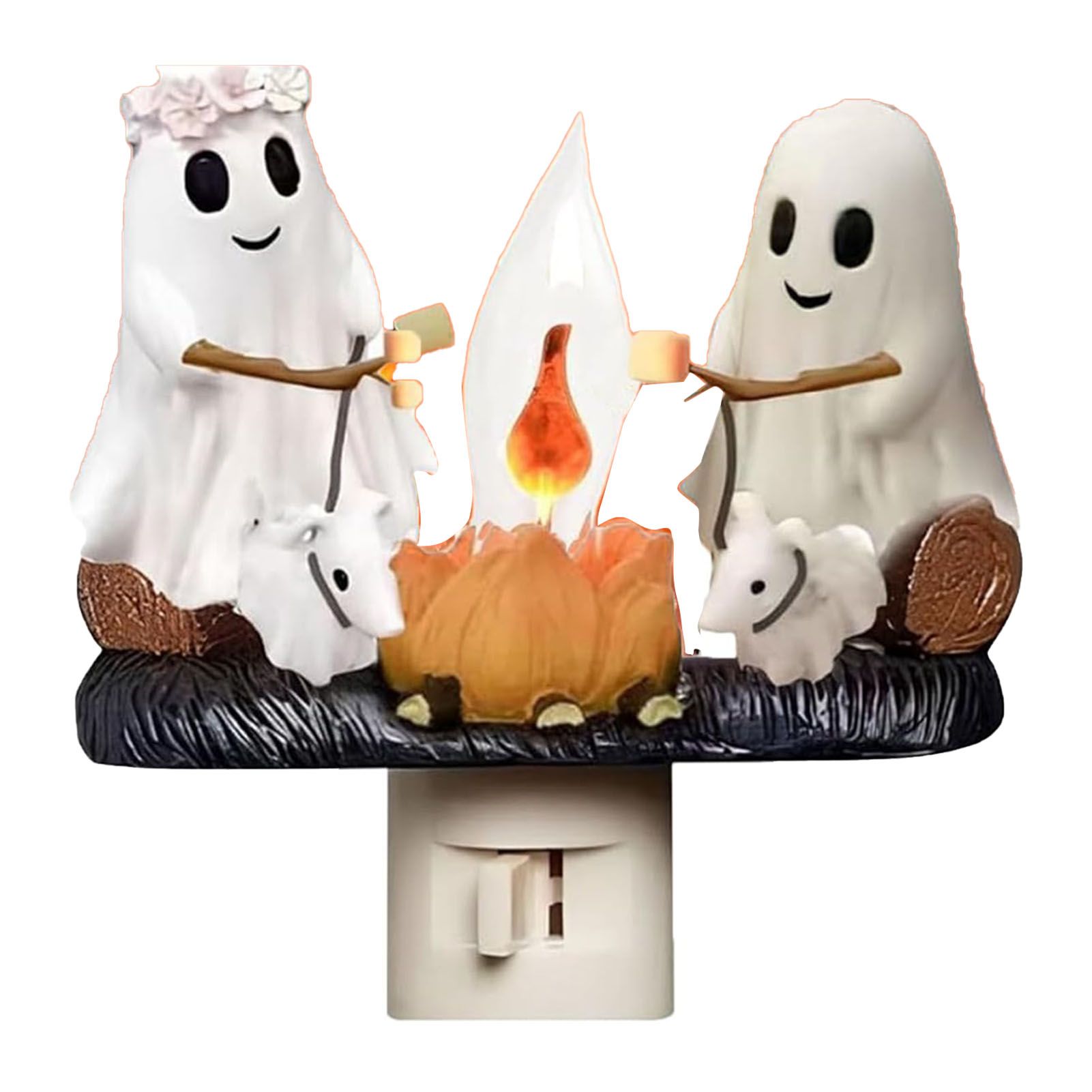 Ghost Campfire Night Light LED Small Cute 3D Spooky Flickering Fire Nightlight view 3