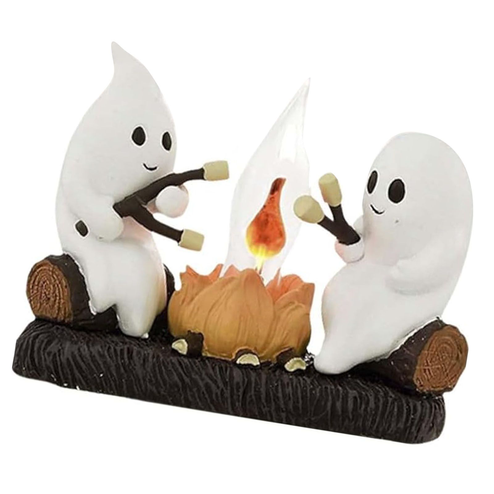 LED Ghost Campfire Flickering Night Light 2 Ghosts Roasting Marshmallows At view 4