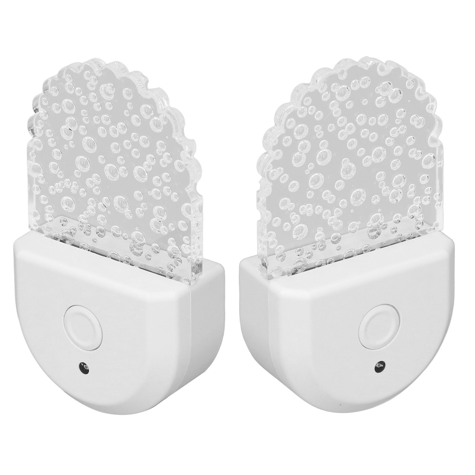2 Pcs Color Changing Night Light Plug in RGB LED Night Lamp with Light Sensor view 12