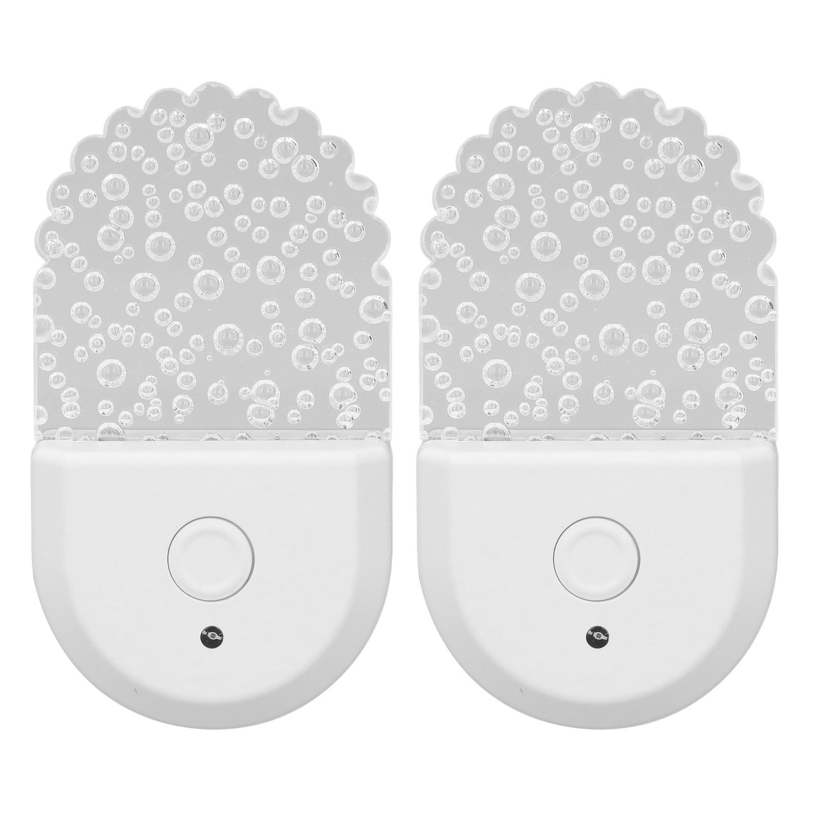 2 Pcs Color Changing Night Light Plug in RGB LED Night Lamp with Light Sensor