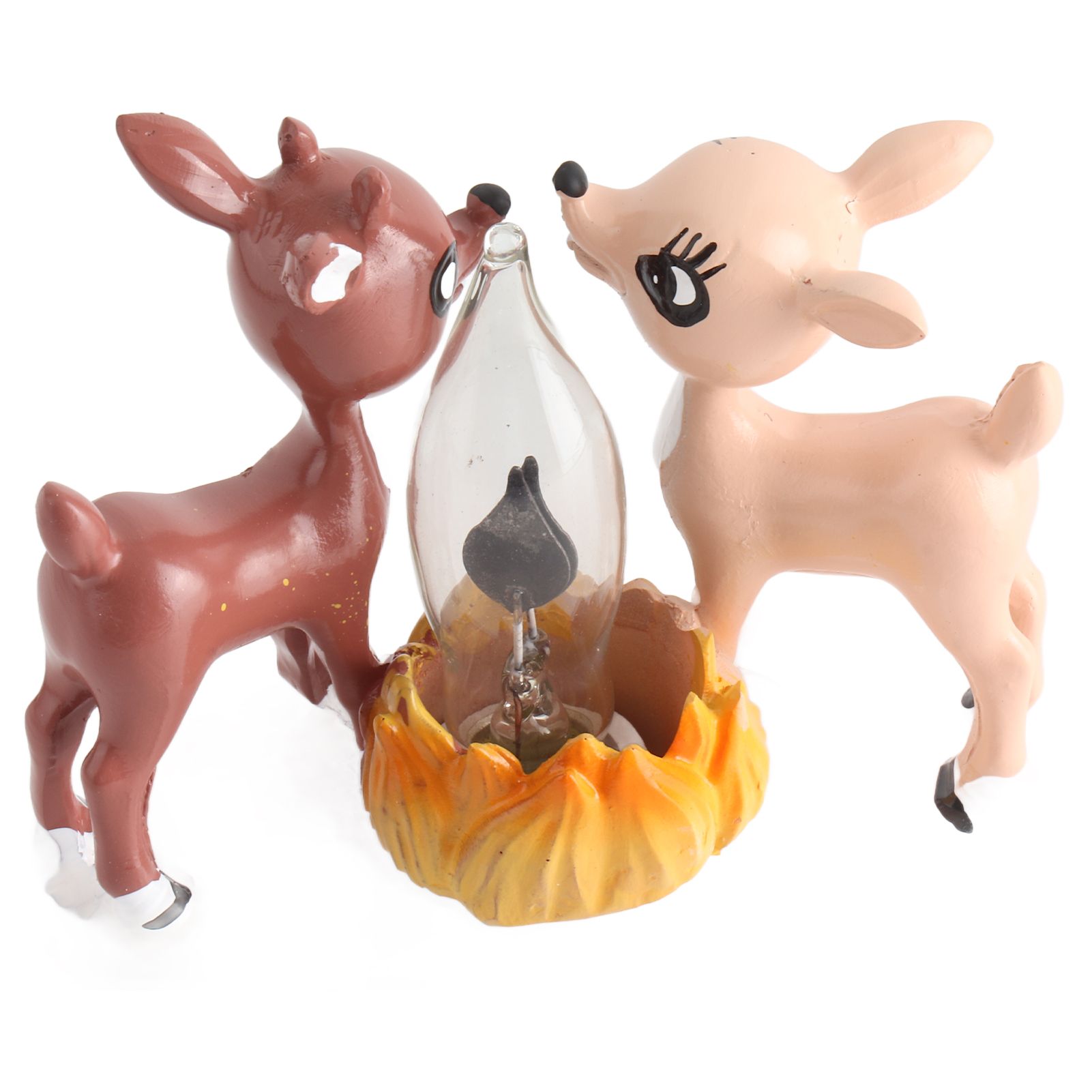 Campfire Flickering Night Light Resin Warm Light Cute Look Portable Decorative view 5
