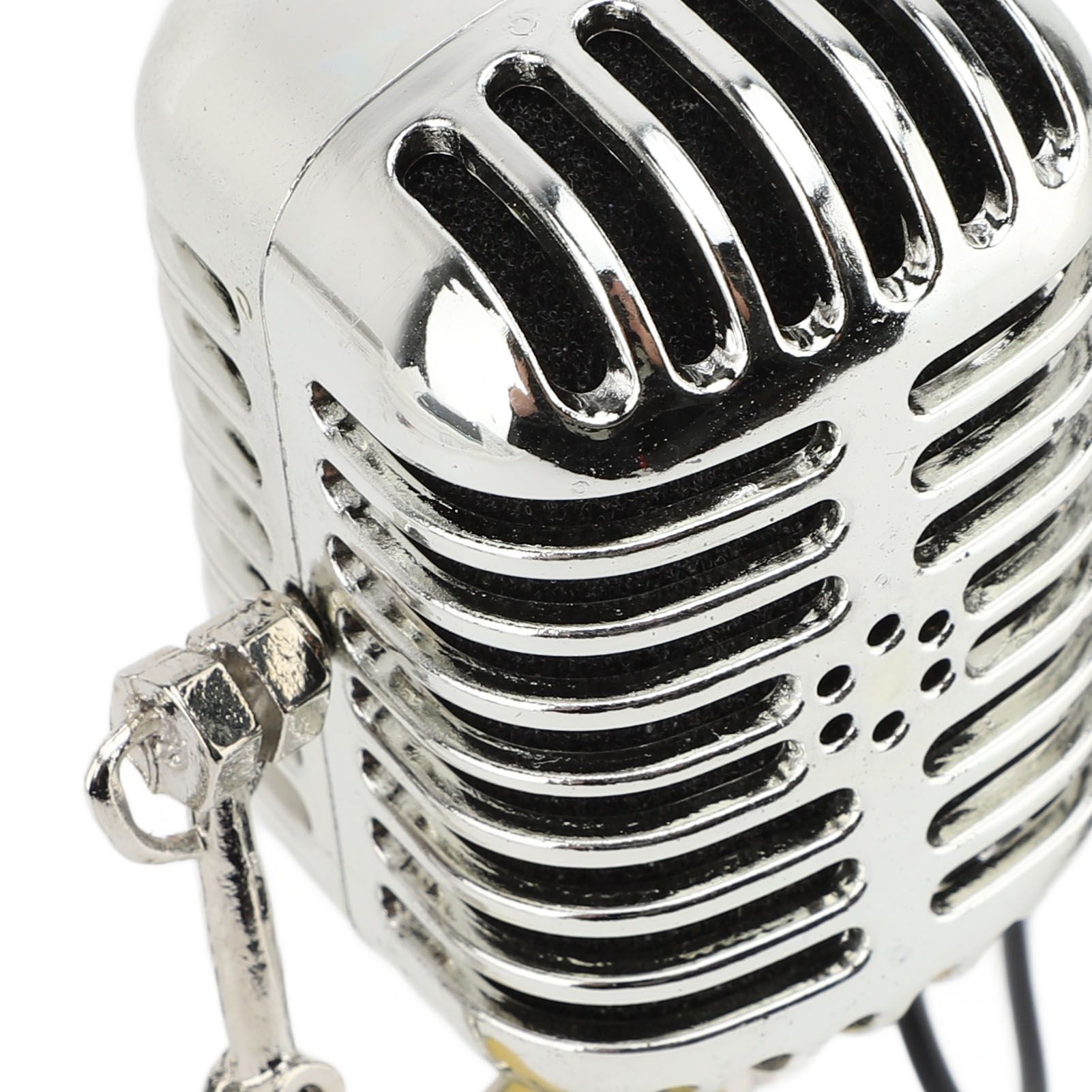 Vintage Microphone Guitar Robot Table Lamp Aluminum Retro Metal Robot Night view 9