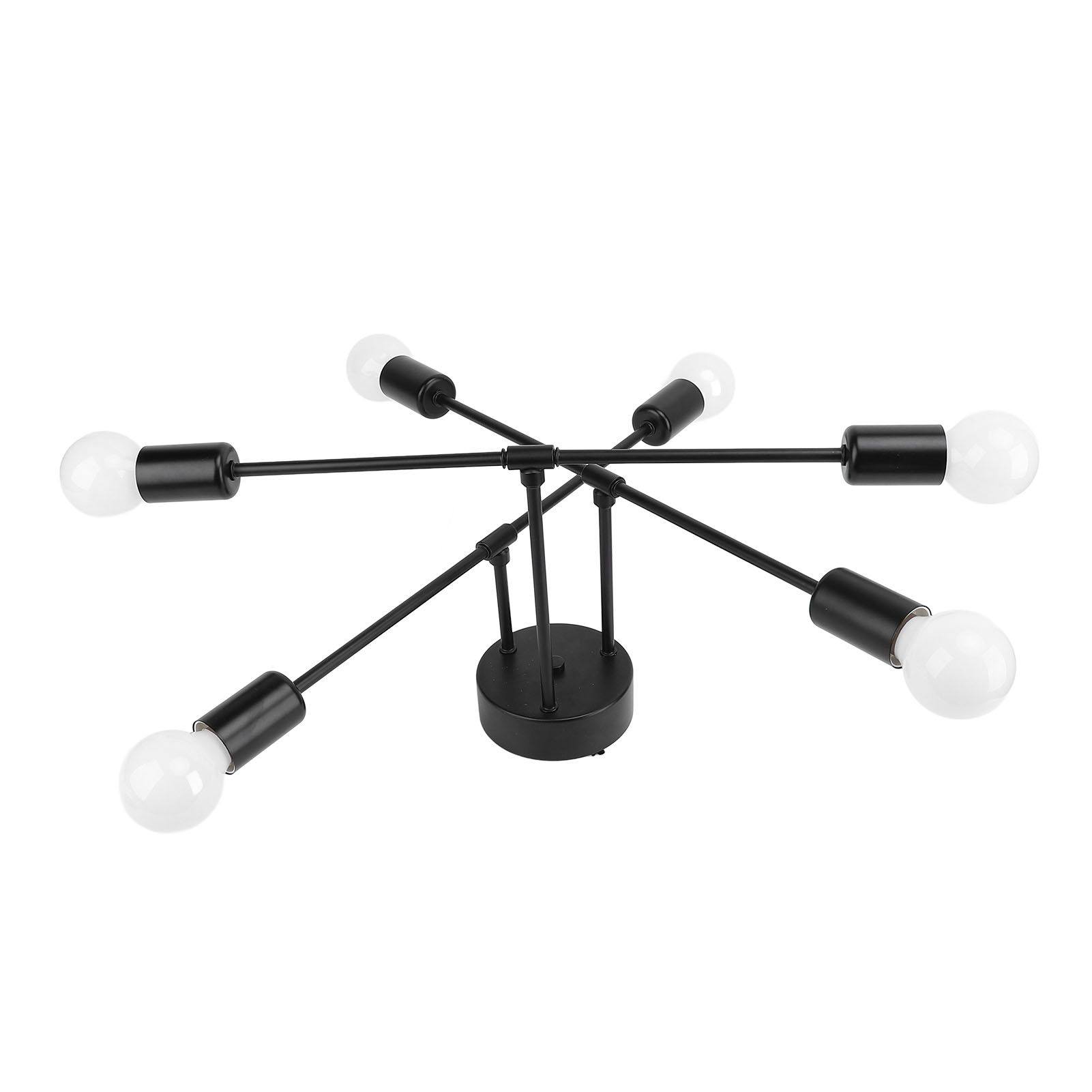 LED Flush Mount Ceiling Light Fixture Iron Art Modern 6 Light E26 Bulbs