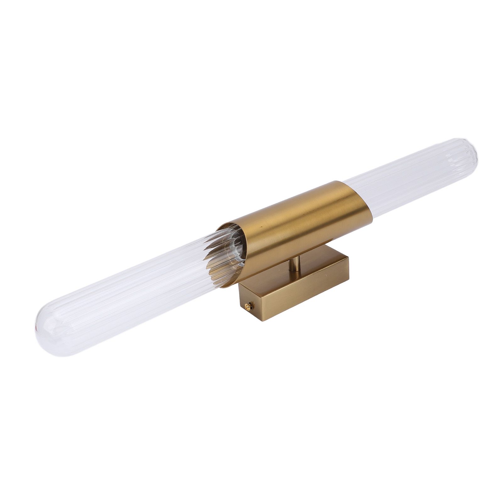 Wall Light Fixture Gold Brushed Metal Glass Lampshade Elegant Modern Wall