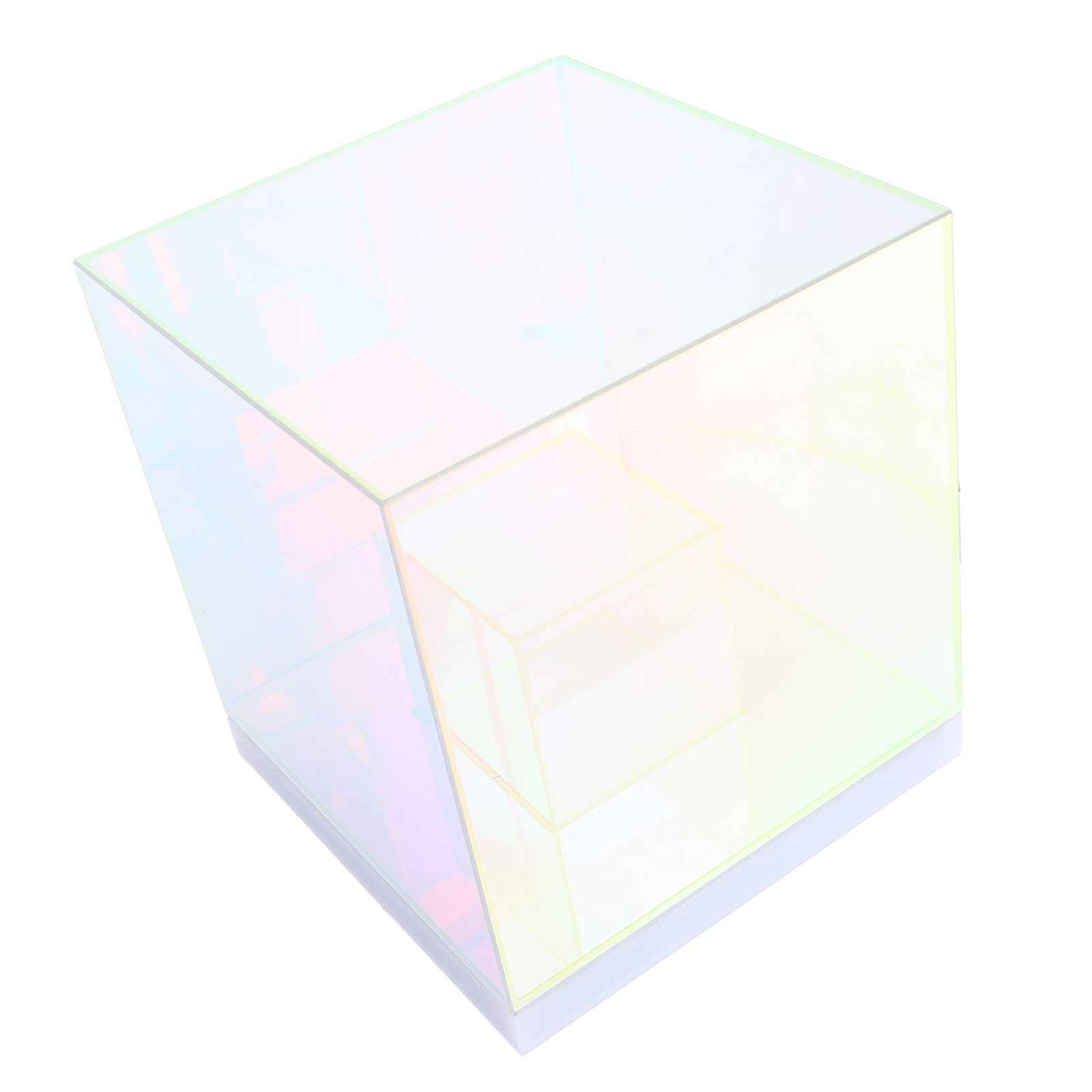 3D Cube LED Table Lamp RGB Colorful Clear Modern USB Square Table Night Light view 2