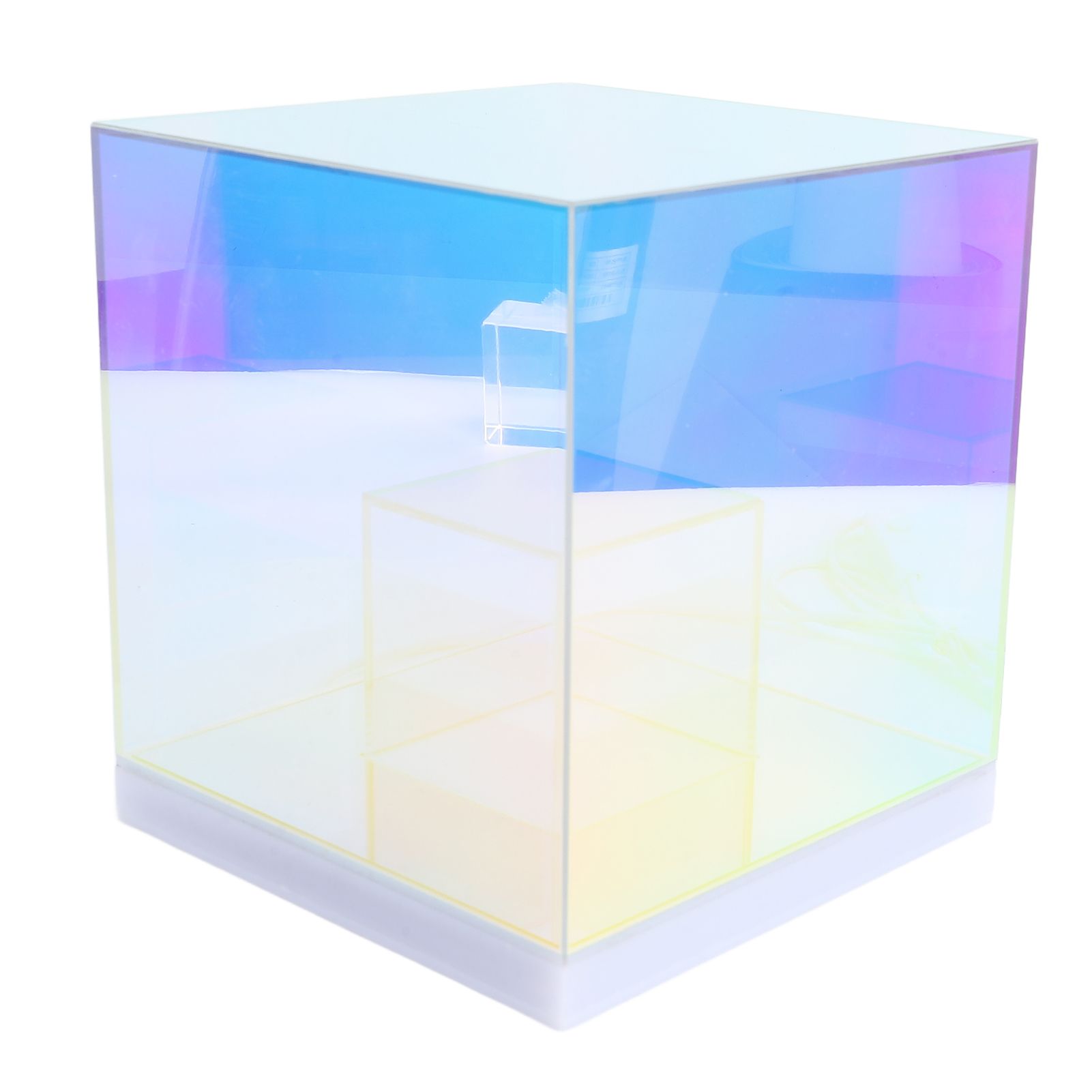 3D Cube LED Table Lamp RGB Colorful Clear Modern USB Square Table Night Light view 8