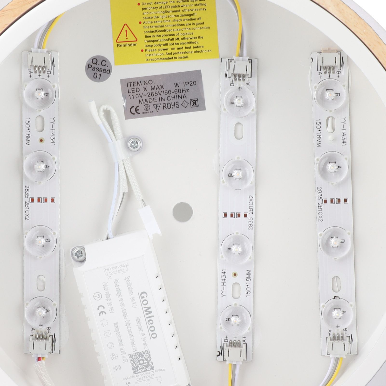 Flush Mount Ceiling Light APP Remote Control Dimmable 3 Color Temperature LED view 5