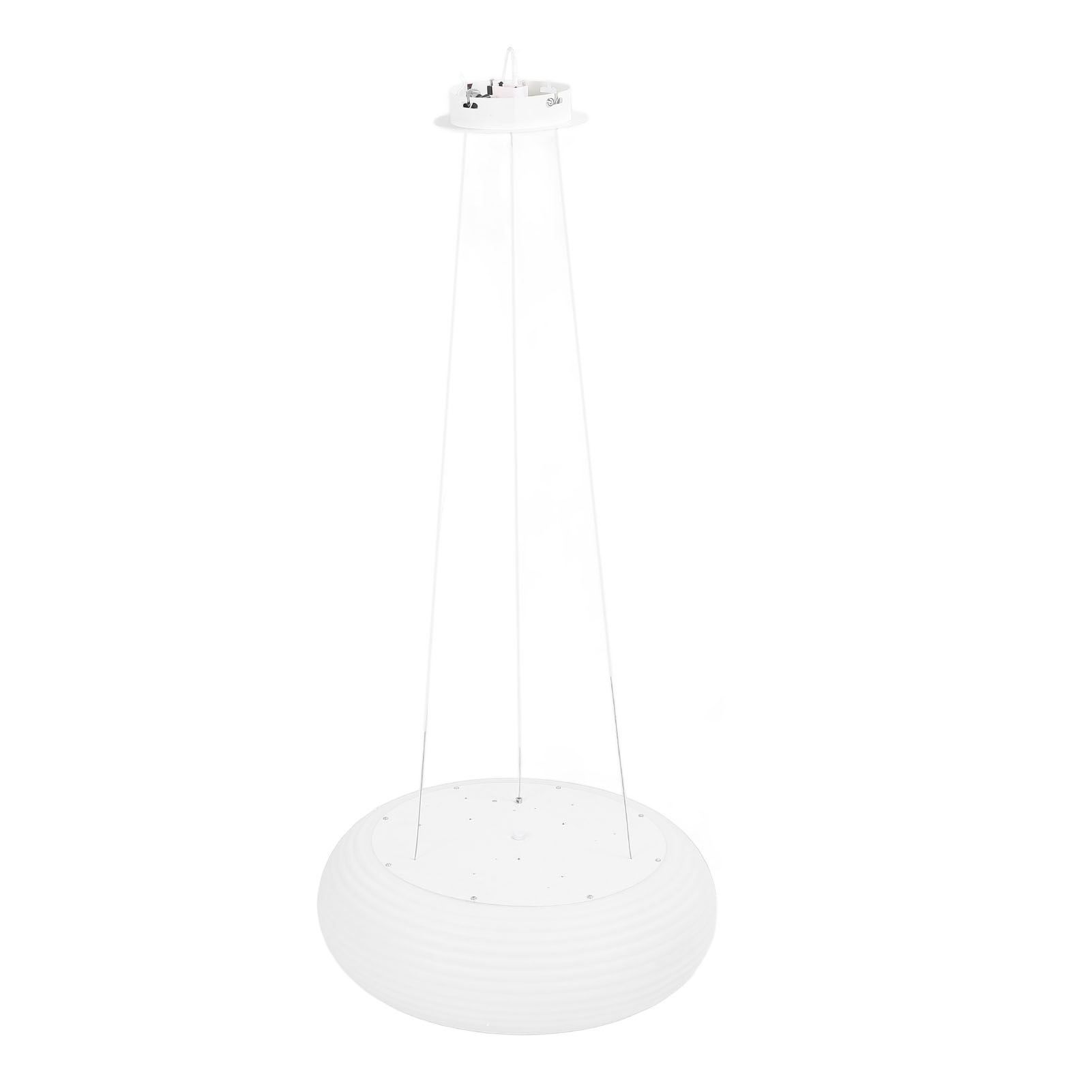 Pendant Light Round Milky White PC Lampshade LED Height Adjustable 3 Color view 4