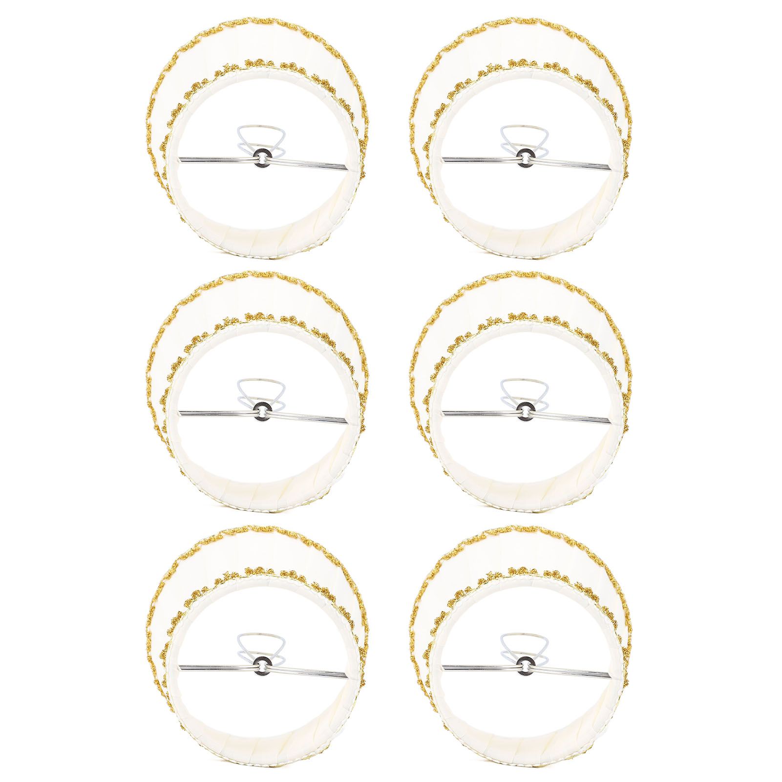 6PCS Fabric Lampshades Cloth Pleated Decorative Lamp Replacement Shade Clip On view 12