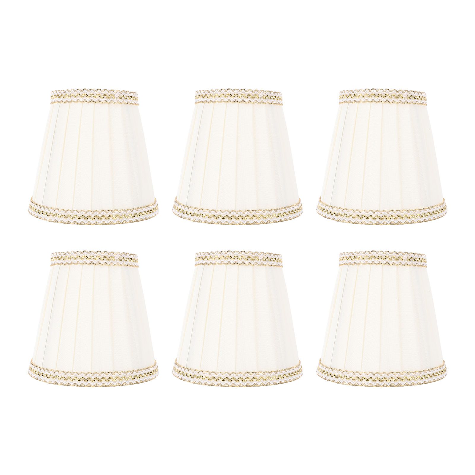 6 Pcs Fabric Lamp Shade Simple Pleated Universal Cloth Lampshade for Floor view 3