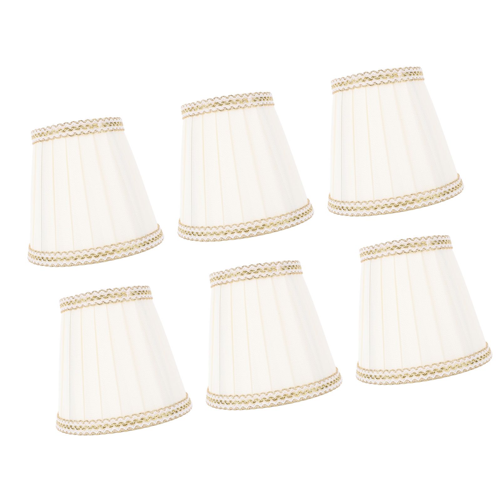 6 Pcs Fabric Lamp Shade Simple Pleated Universal Cloth Lampshade for Floor view 4