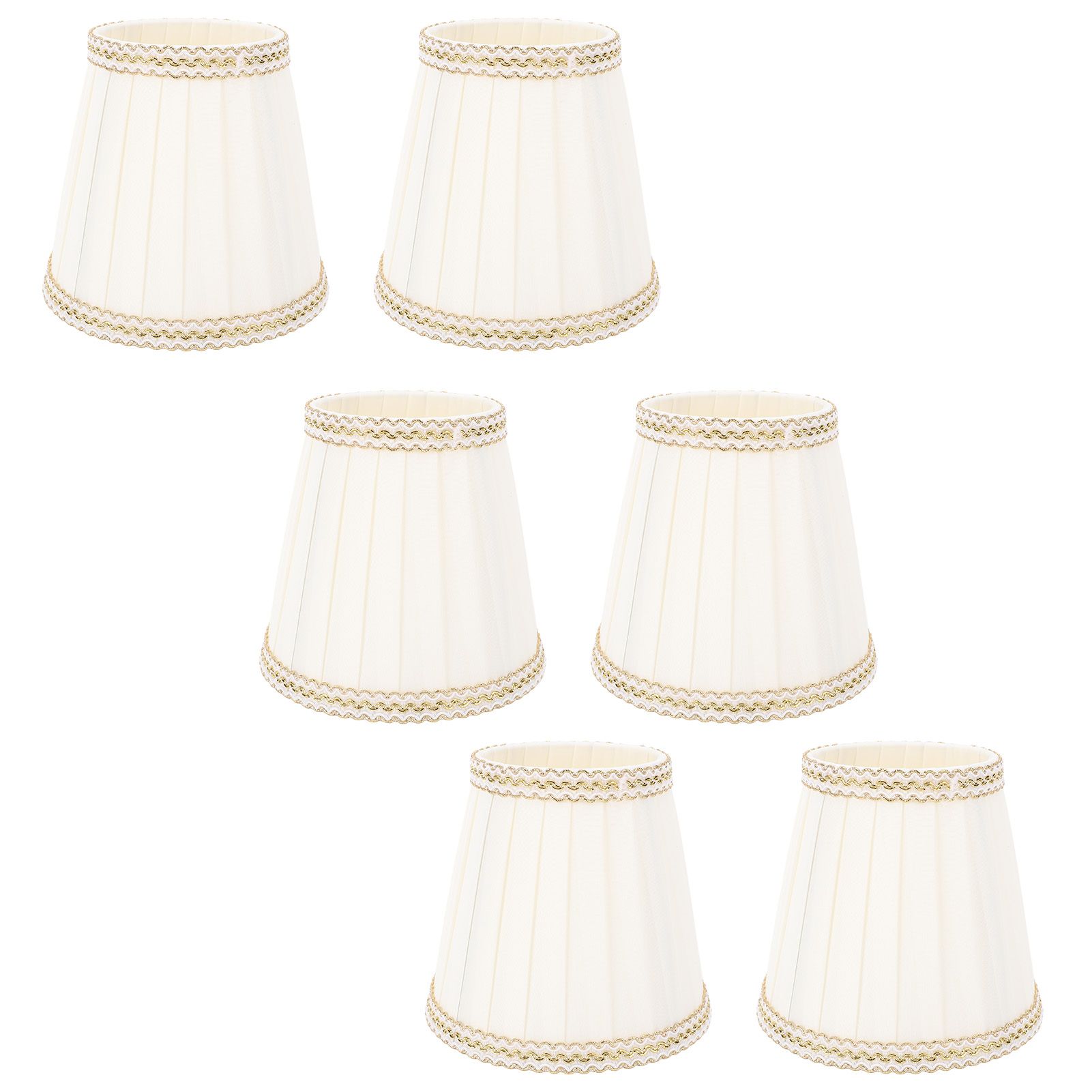 6 Pcs Fabric Lamp Shade Simple Pleated Universal Cloth Lampshade for Floor view 6