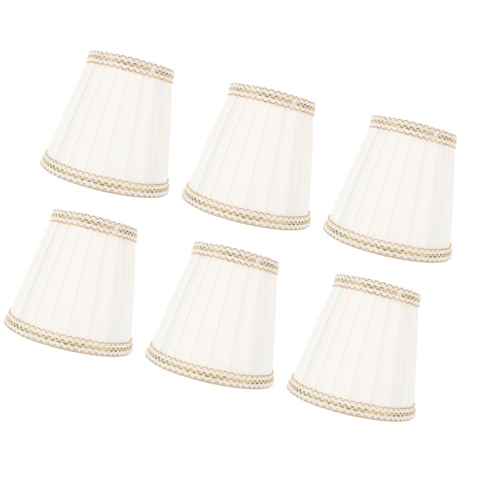 6 Pcs Fabric Lamp Shade Simple Pleated Universal Cloth Lampshade for Floor view 8