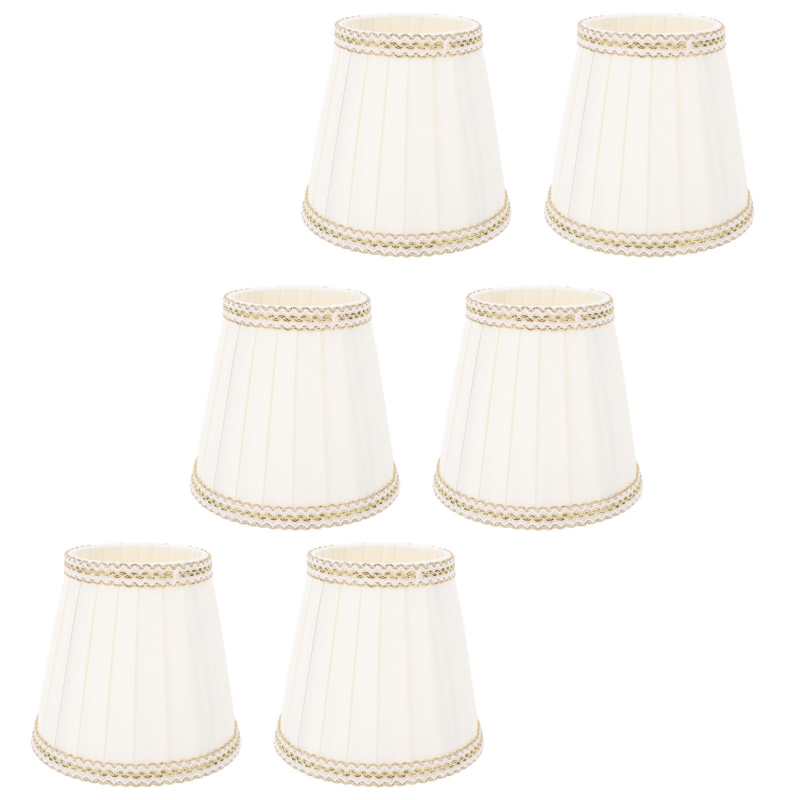 6 Pcs Fabric Lamp Shade Simple Pleated Universal Cloth Lampshade for Floor view 9