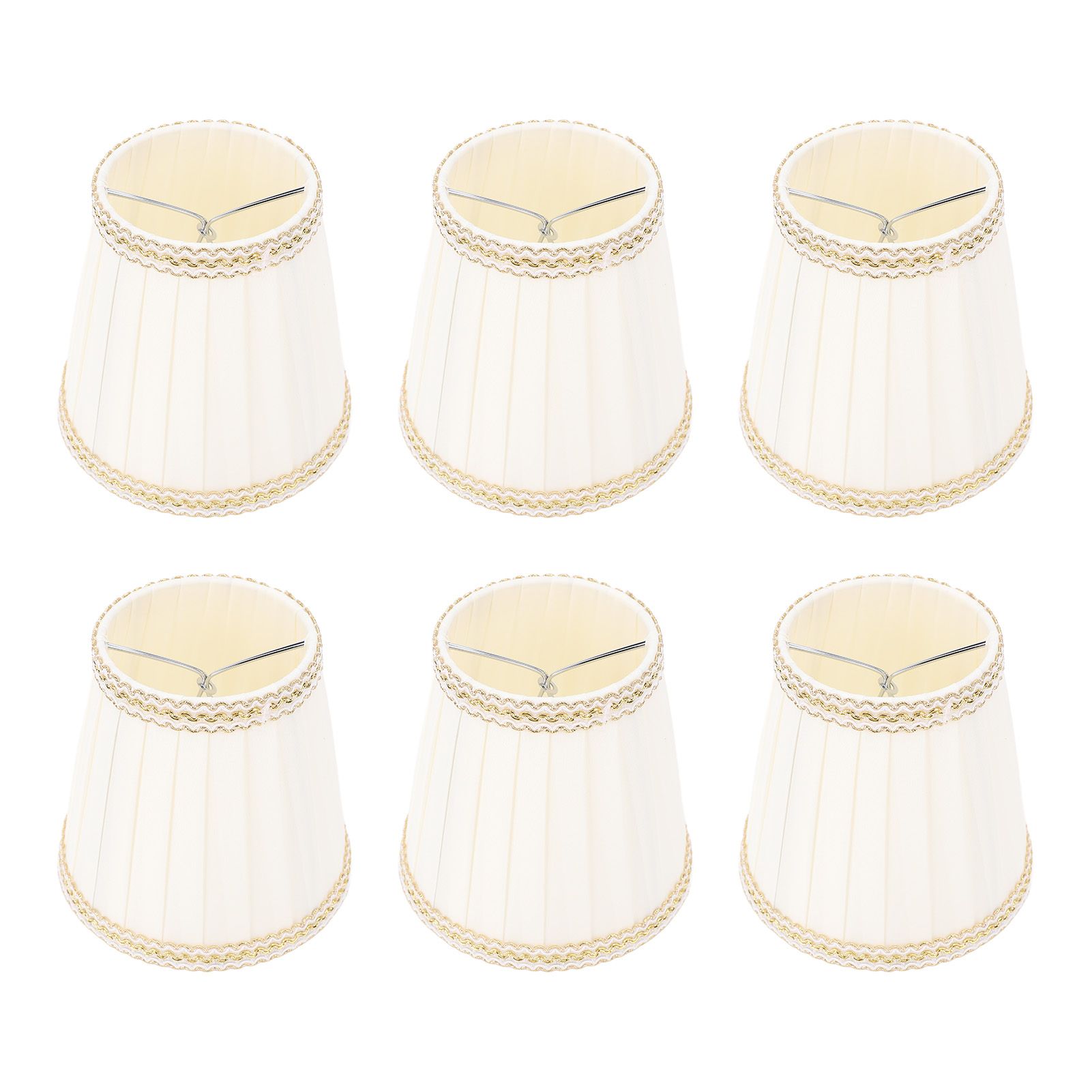 6 Pcs Fabric Lamp Shade Simple Pleated Universal Cloth Lampshade for Floor view 10