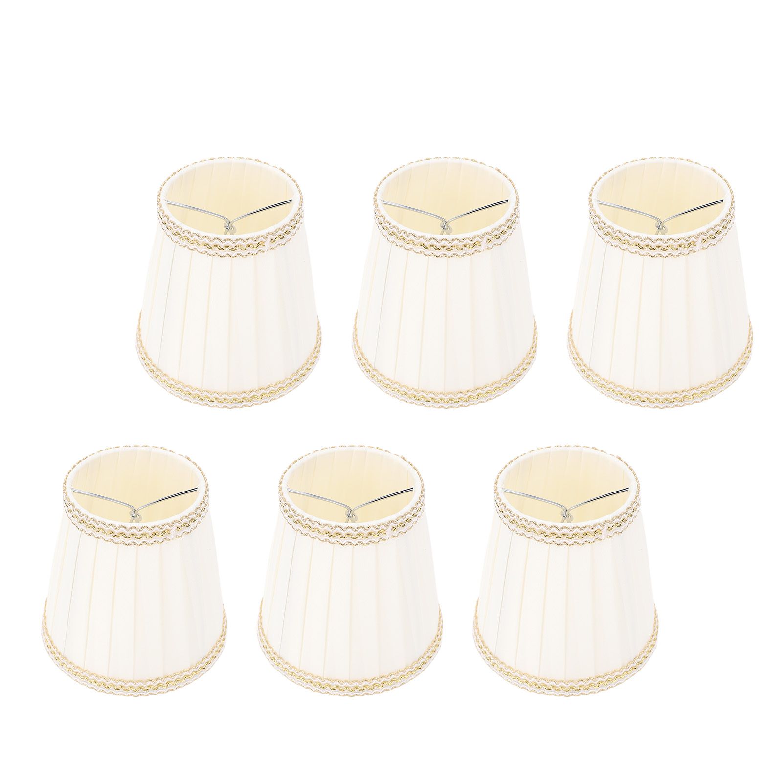6 Pcs Fabric Lamp Shade Simple Pleated Universal Cloth Lampshade for Floor view 12