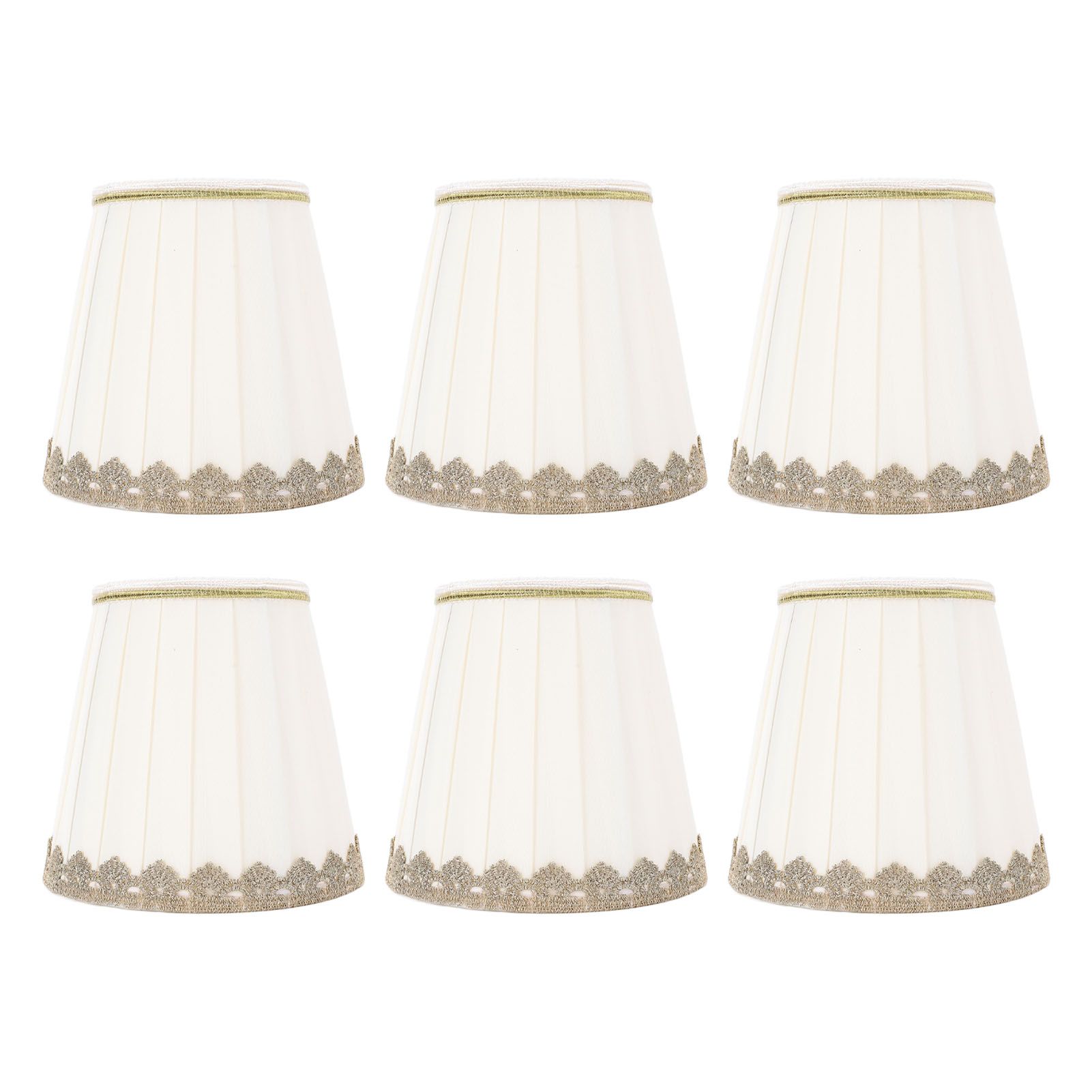 6pcs Table Lamp Shade Clip On Modern Minimalist Universal Pleated Cloth view 3