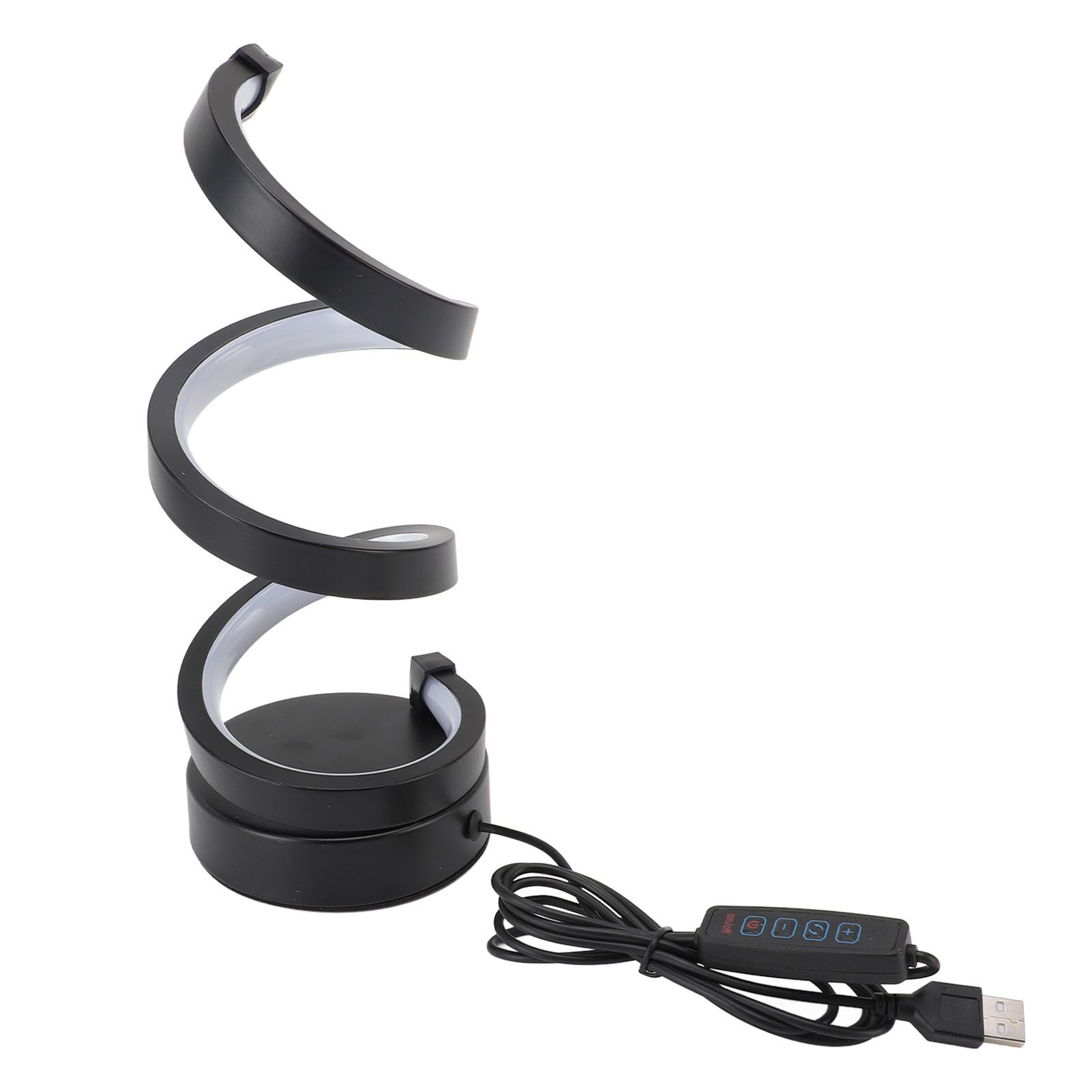 Spiral LED Table Lamp 3 Color Temperature Stepless Dimming USB Powered Modern view 3