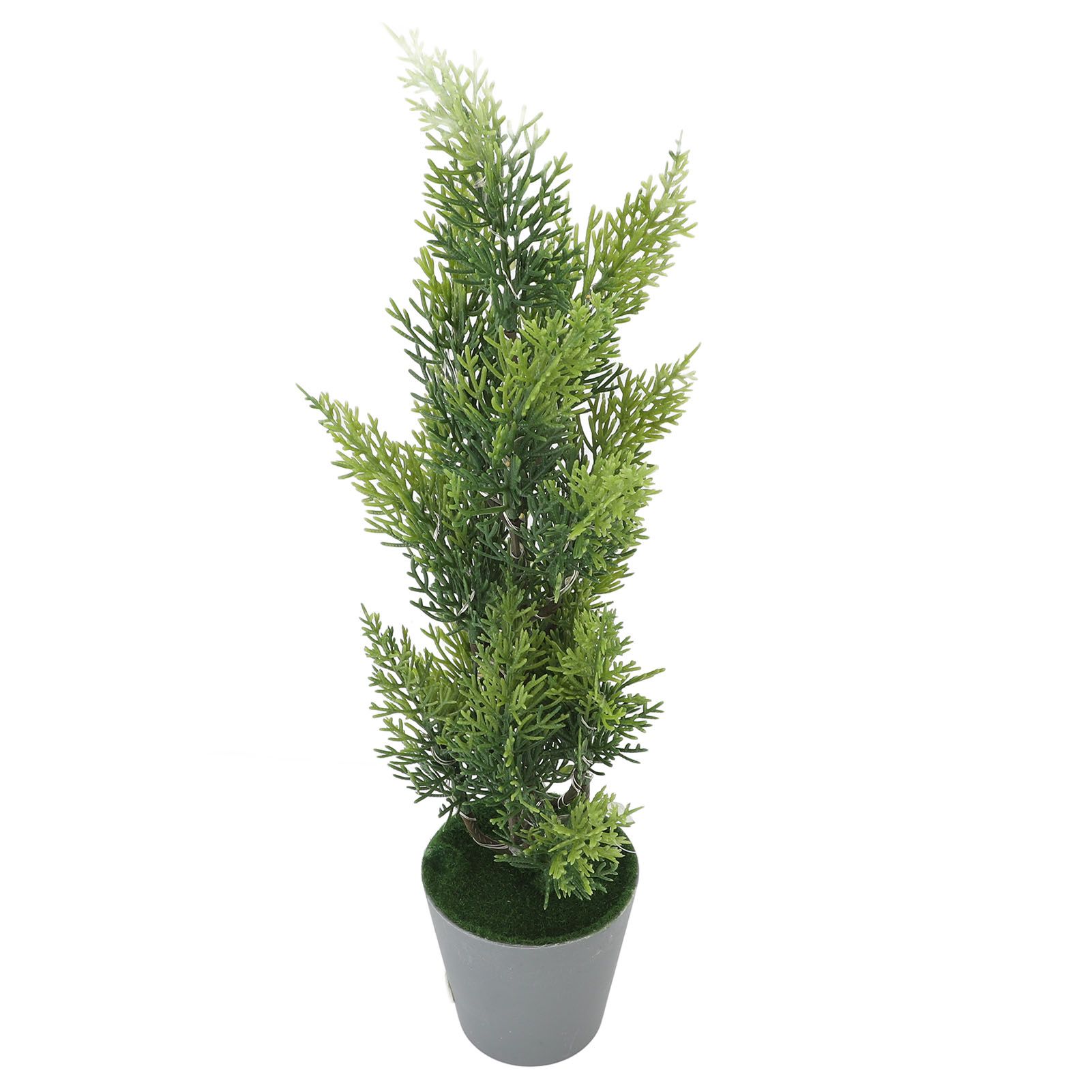 Lighted Cypress Tree Decor USB Powered LED Mini Light Up Table Centerpiece