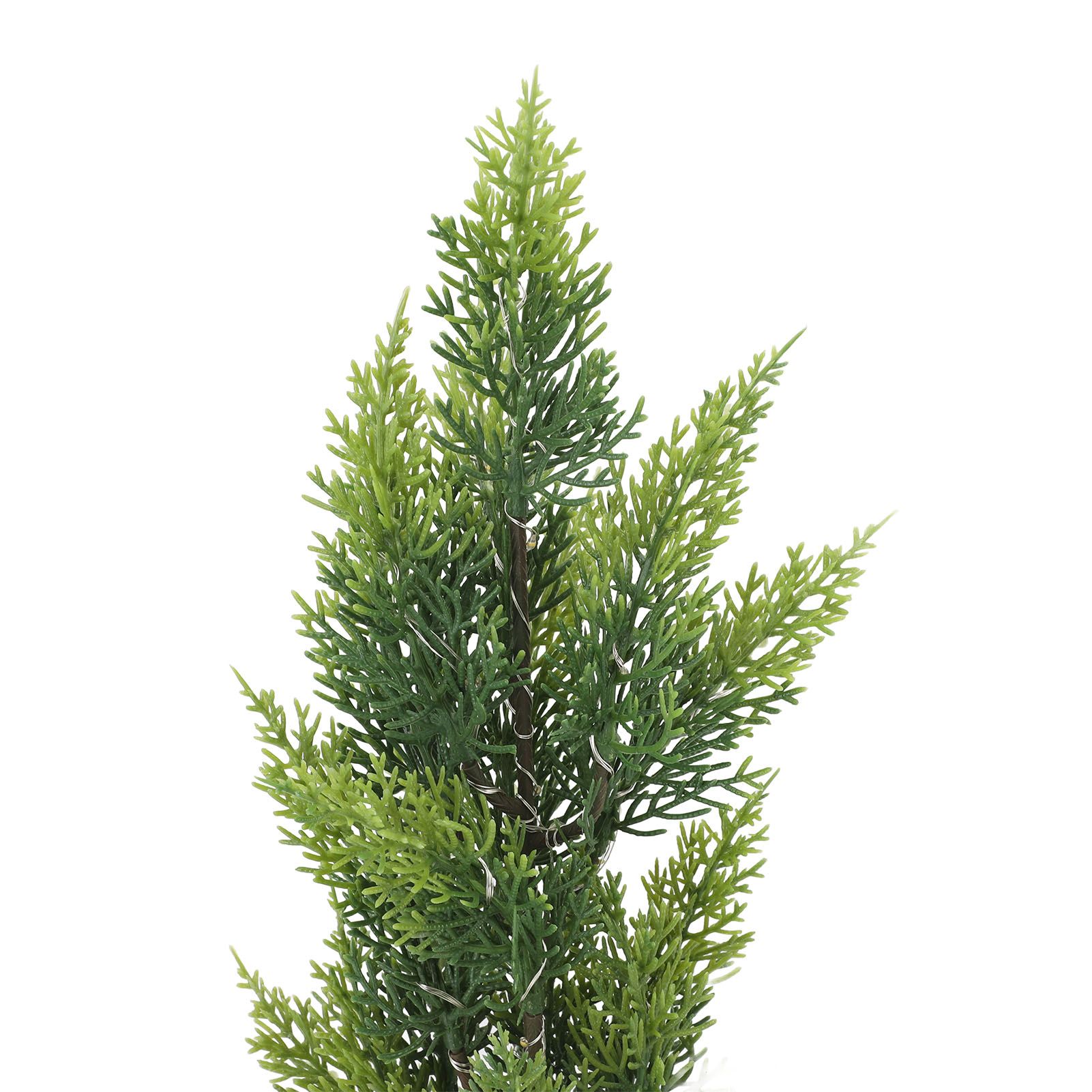 Lighted Cypress Tree Decor USB Powered LED Mini Light Up Table Centerpiece view 5