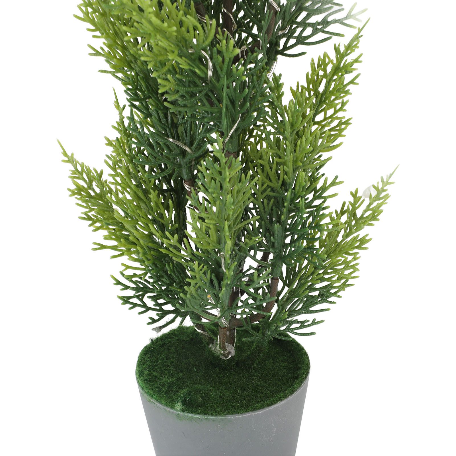 Lighted Cypress Tree Decor USB Powered LED Mini Light Up Table Centerpiece view 7