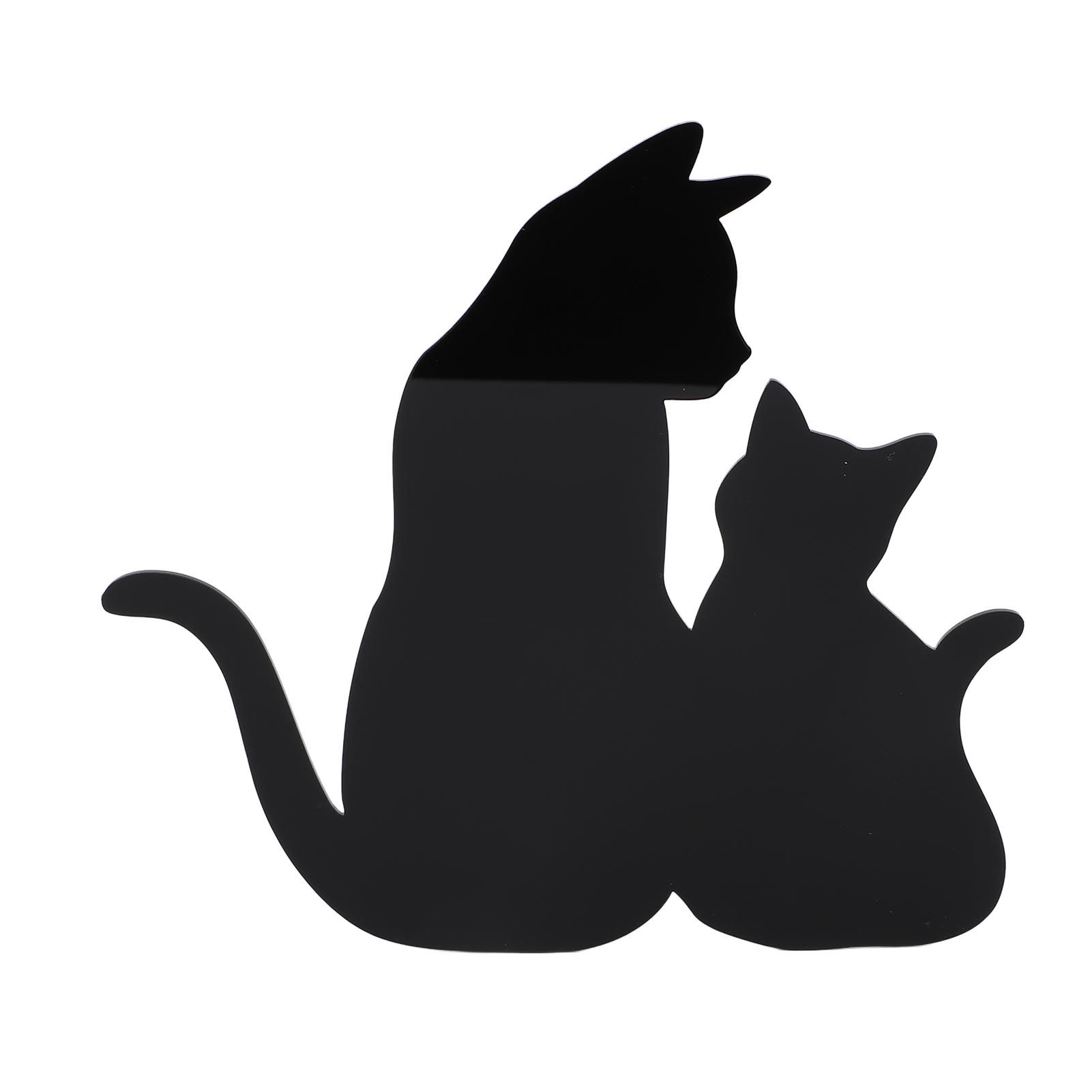 Cat Night Light LED Light Sensing Sound Activated Black Cat Silhouette Lamp