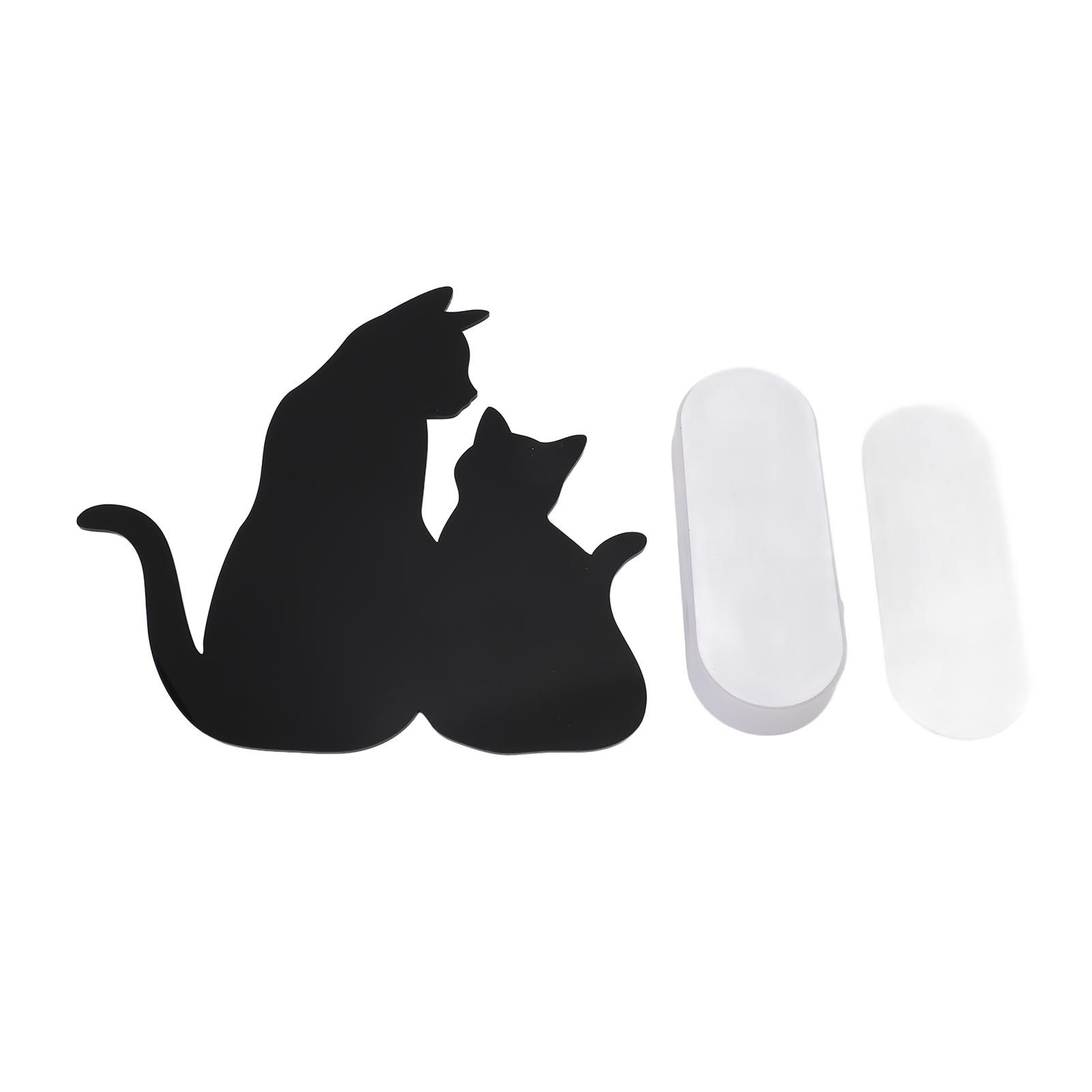 Cat Night Light LED Light Sensing Sound Activated Black Cat Silhouette Lamp view 3