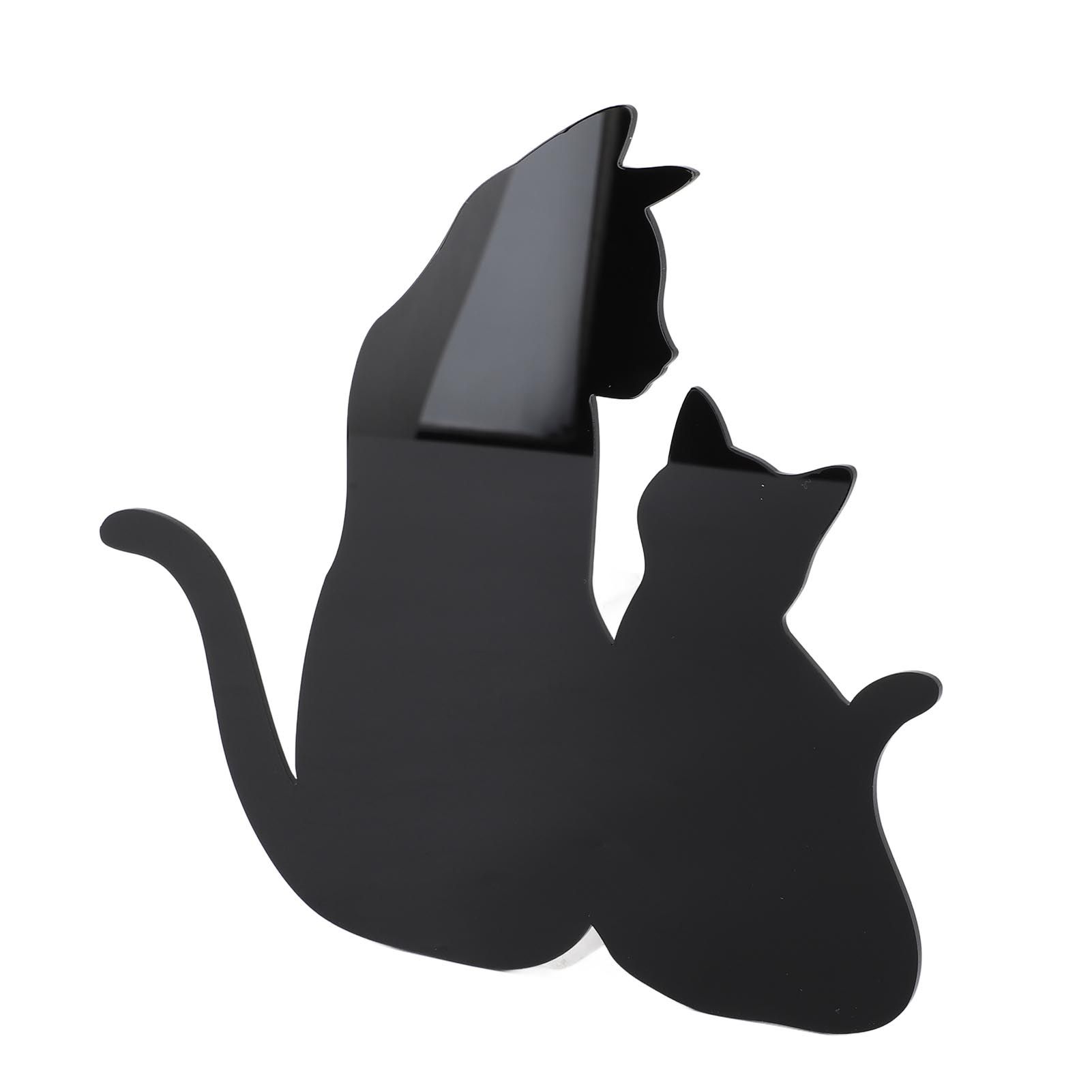Cat Night Light LED Light Sensing Sound Activated Black Cat Silhouette Lamp view 4