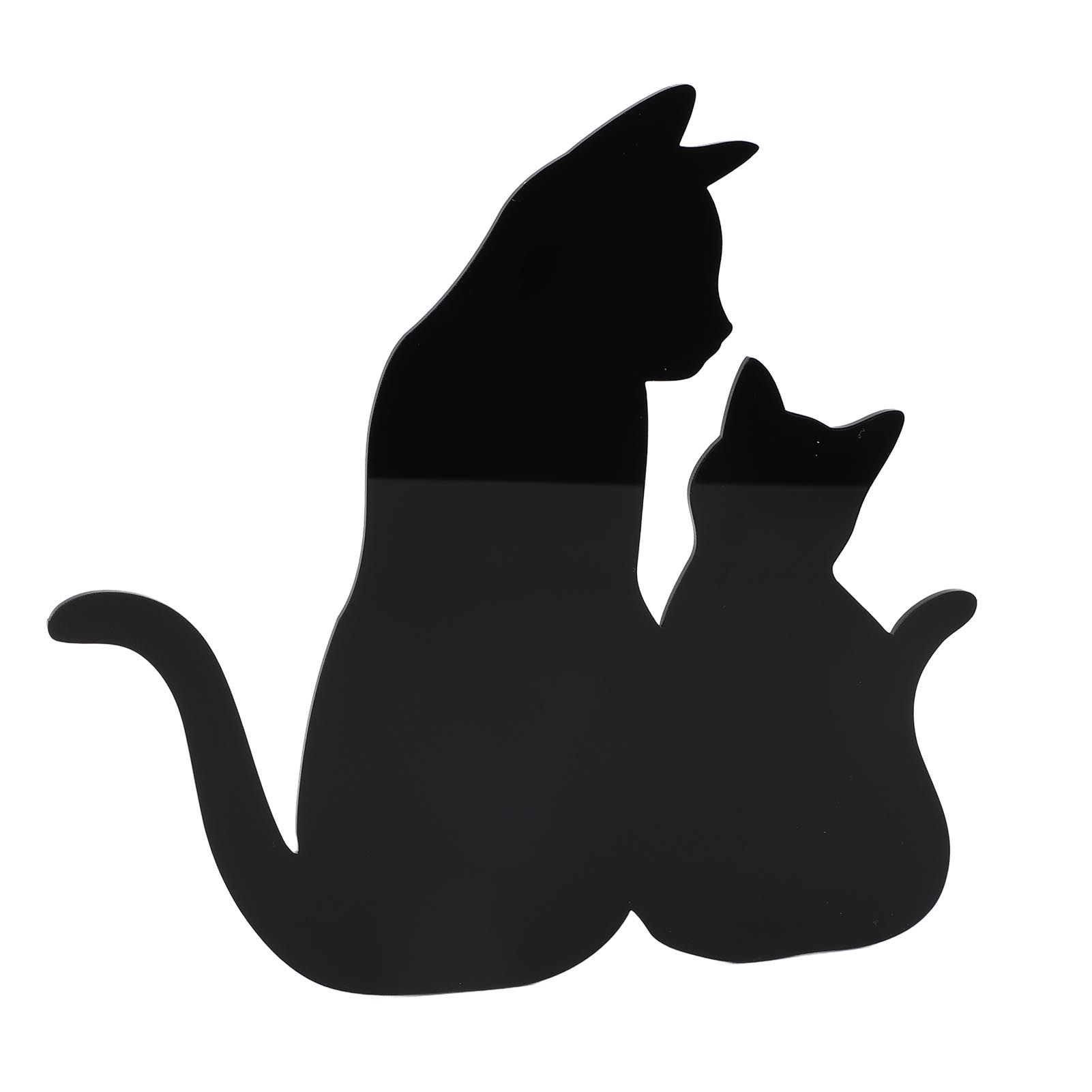 Cat Night Light LED Light Sensing Sound Activated Black Cat Silhouette Lamp view 6