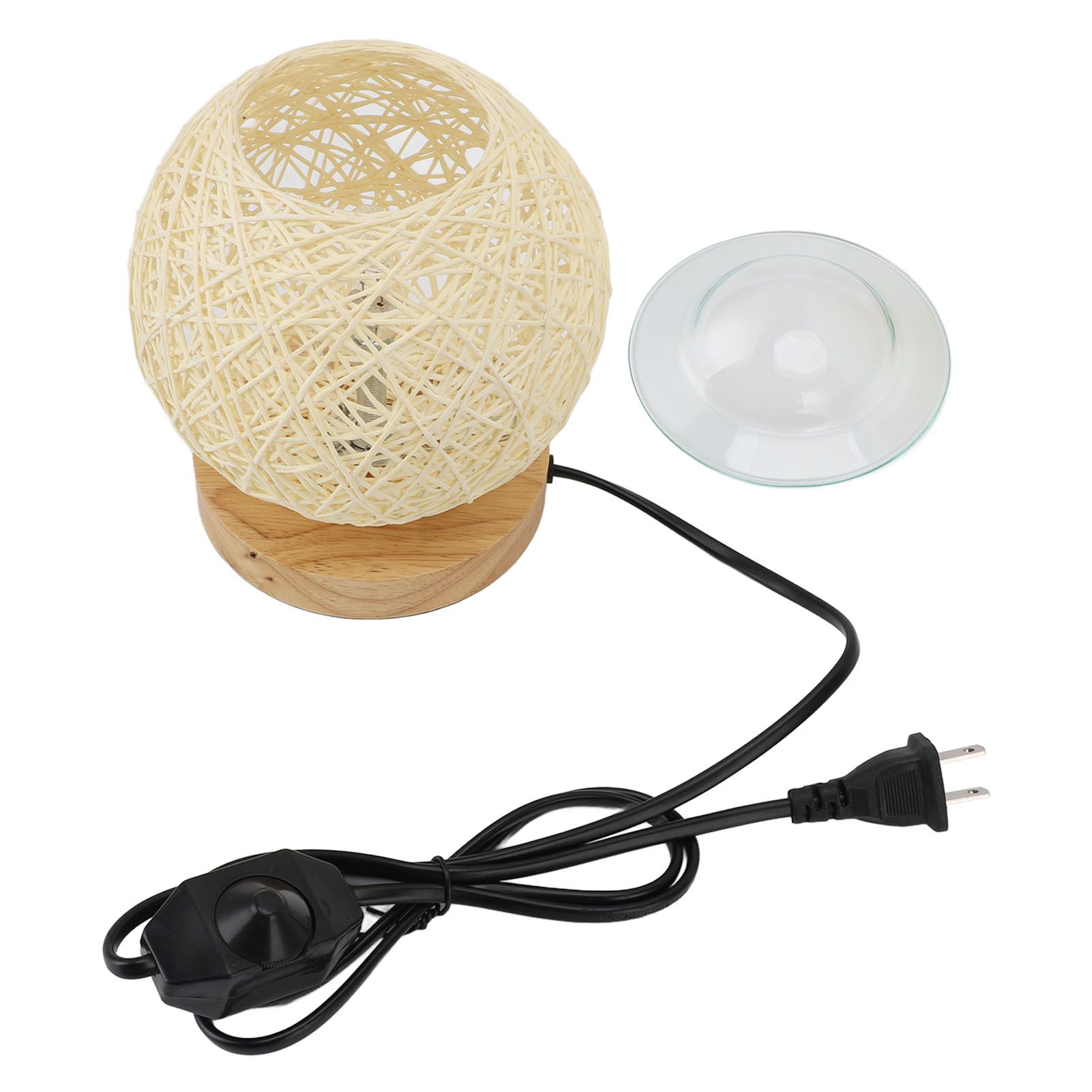 Adjustable Rattan Table Lamp Dimmable Woven Aromatherapy Lamp Night Light for view 3