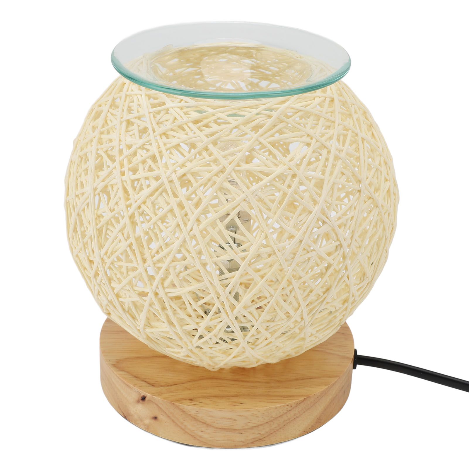 Adjustable Rattan Table Lamp Dimmable Woven Aromatherapy Lamp Night Light for view 4
