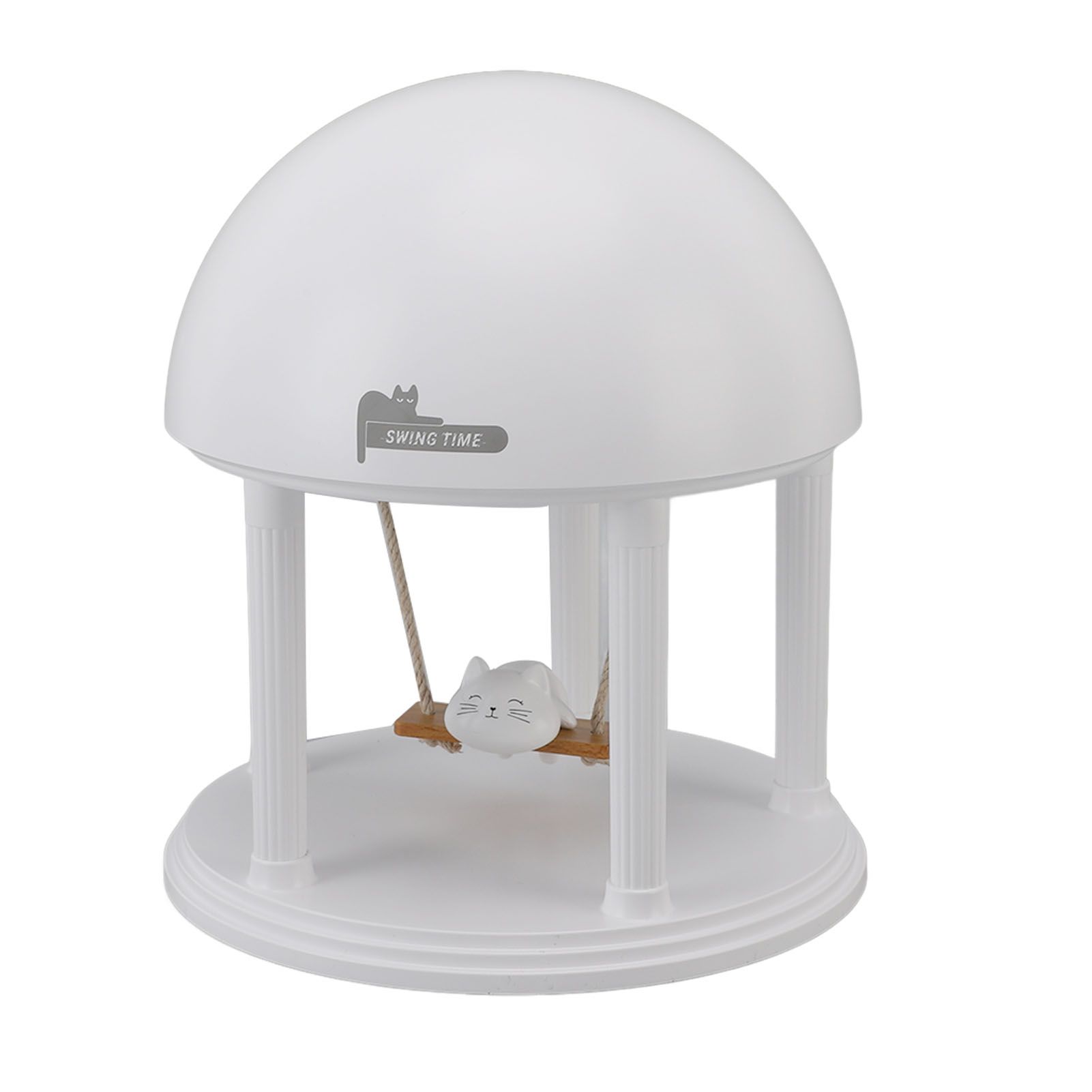 Night Light Speaker with Projector Cute Cat Swing Stepless Dimmable USB